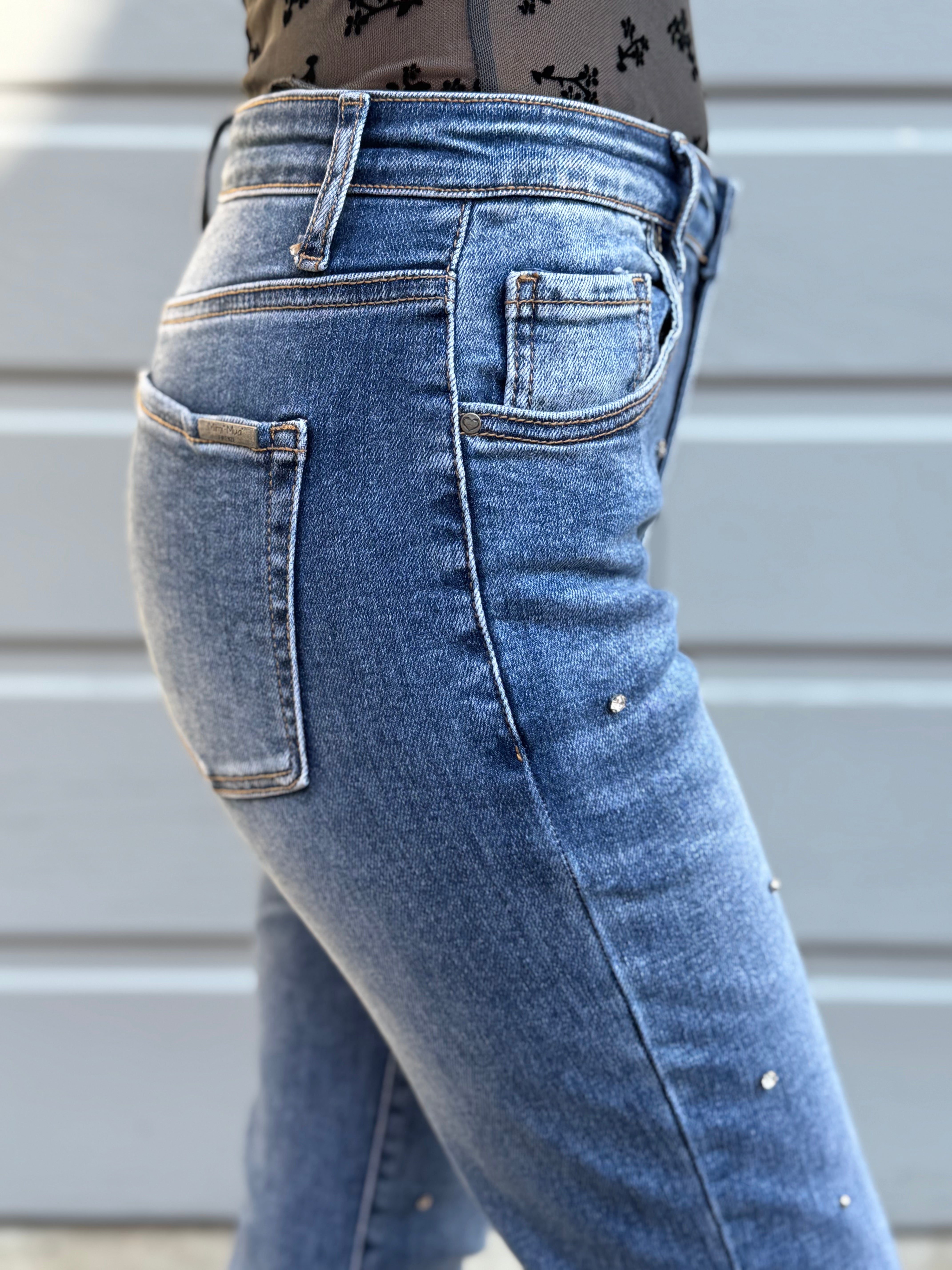 Jeans sigaretta gioiello mimì