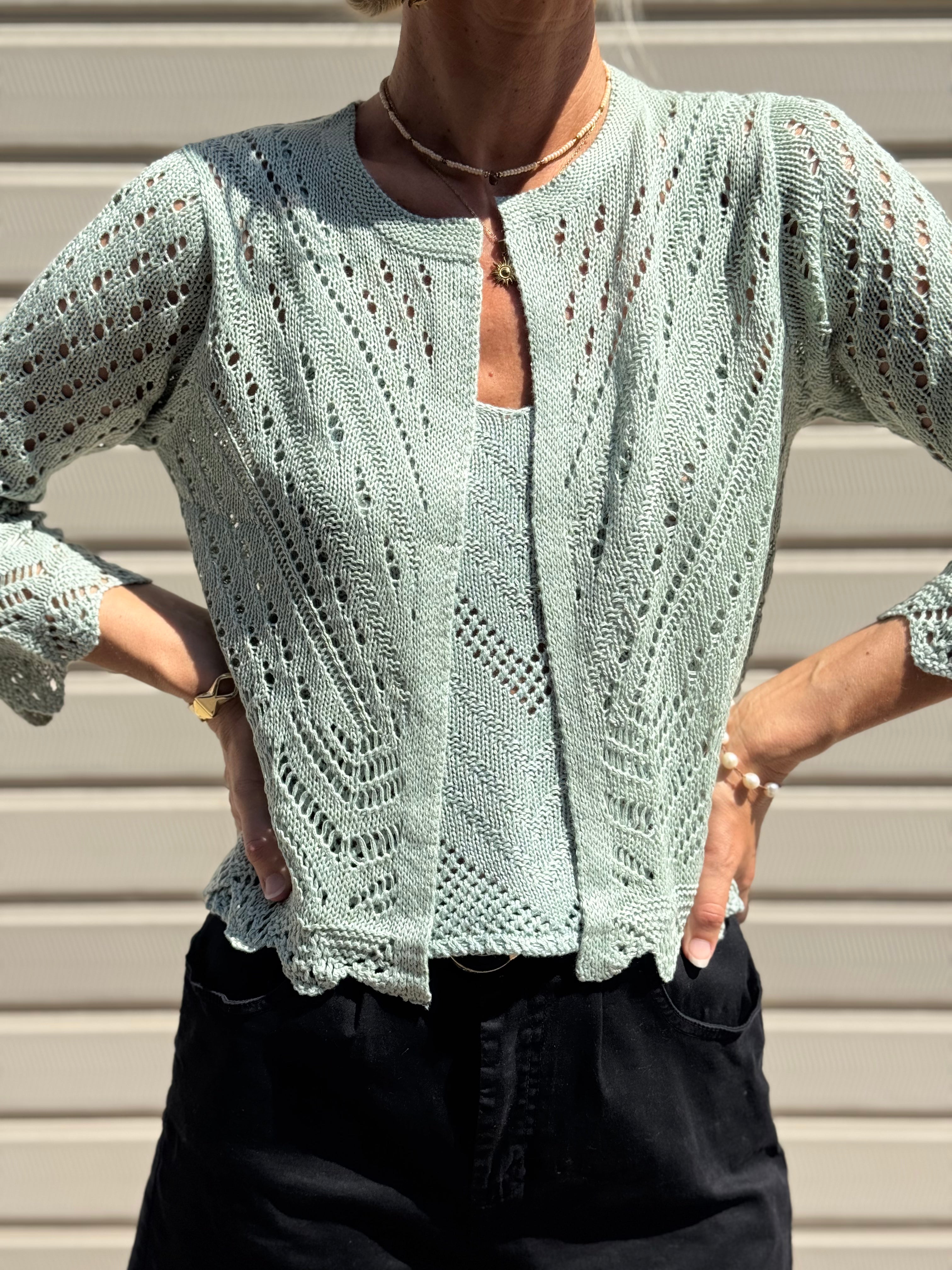 Cardigan Ricamo Corto