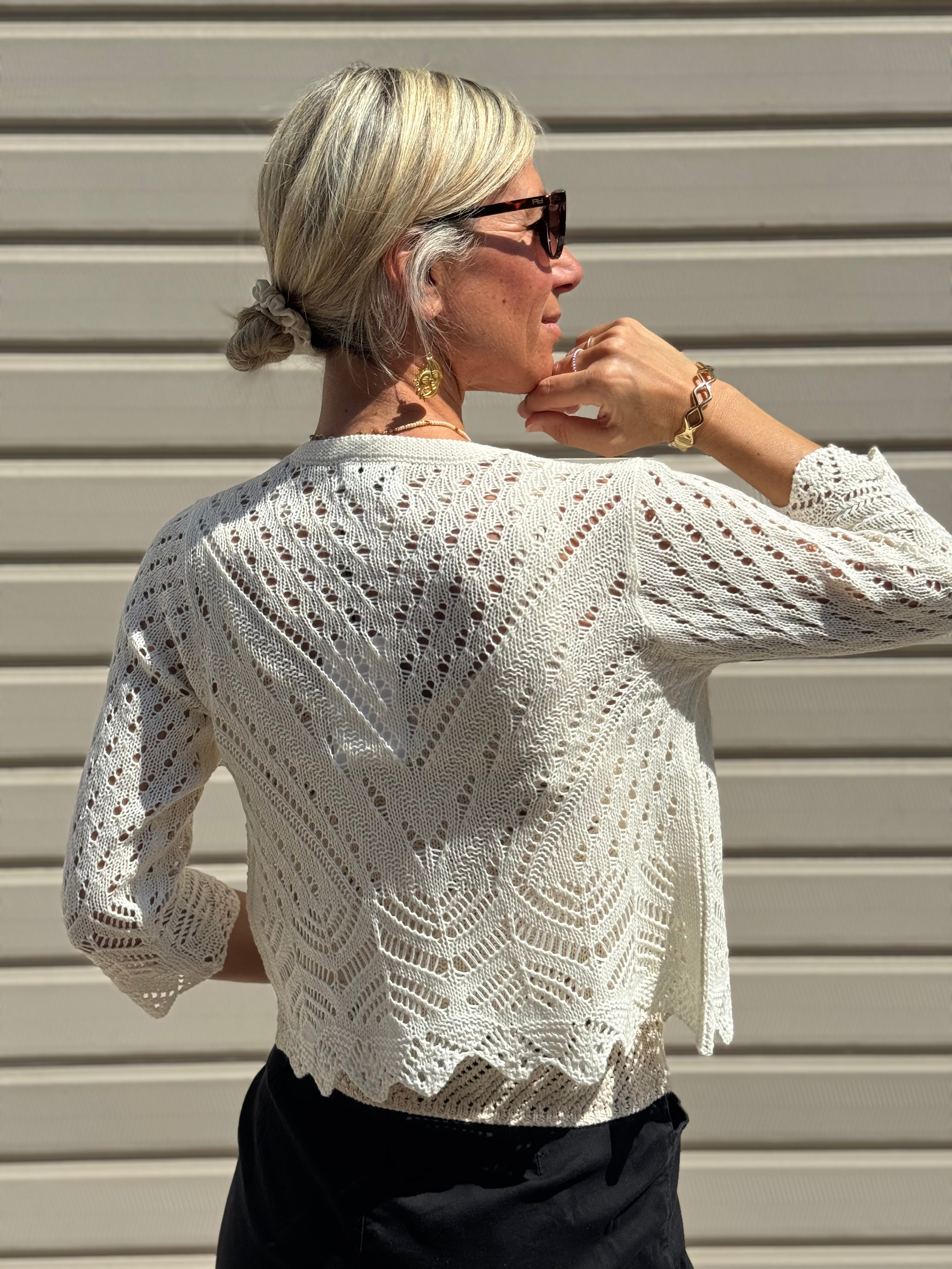 Cardigan Ricamo Corto