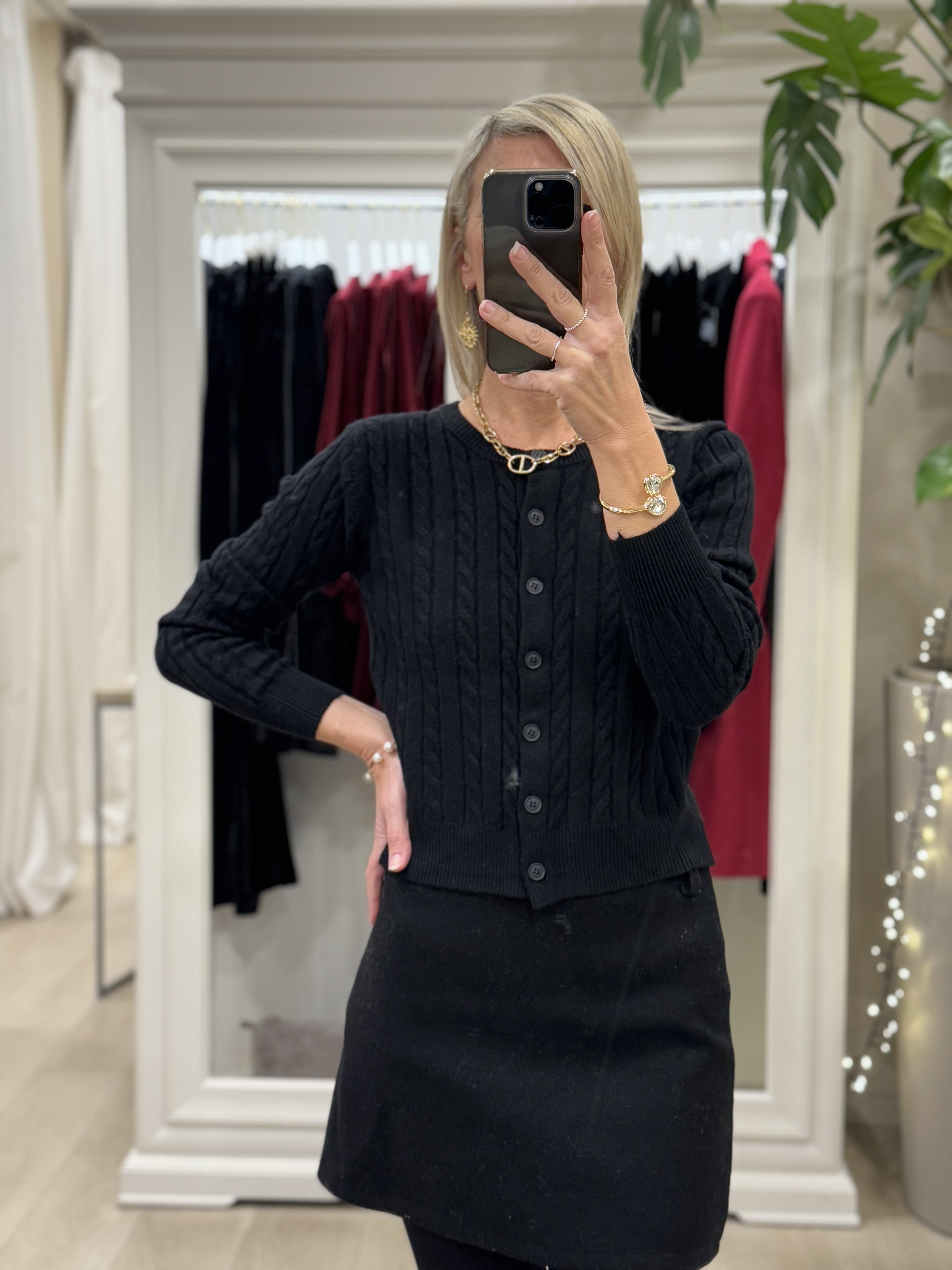 Cardigan Girocollo Trecce