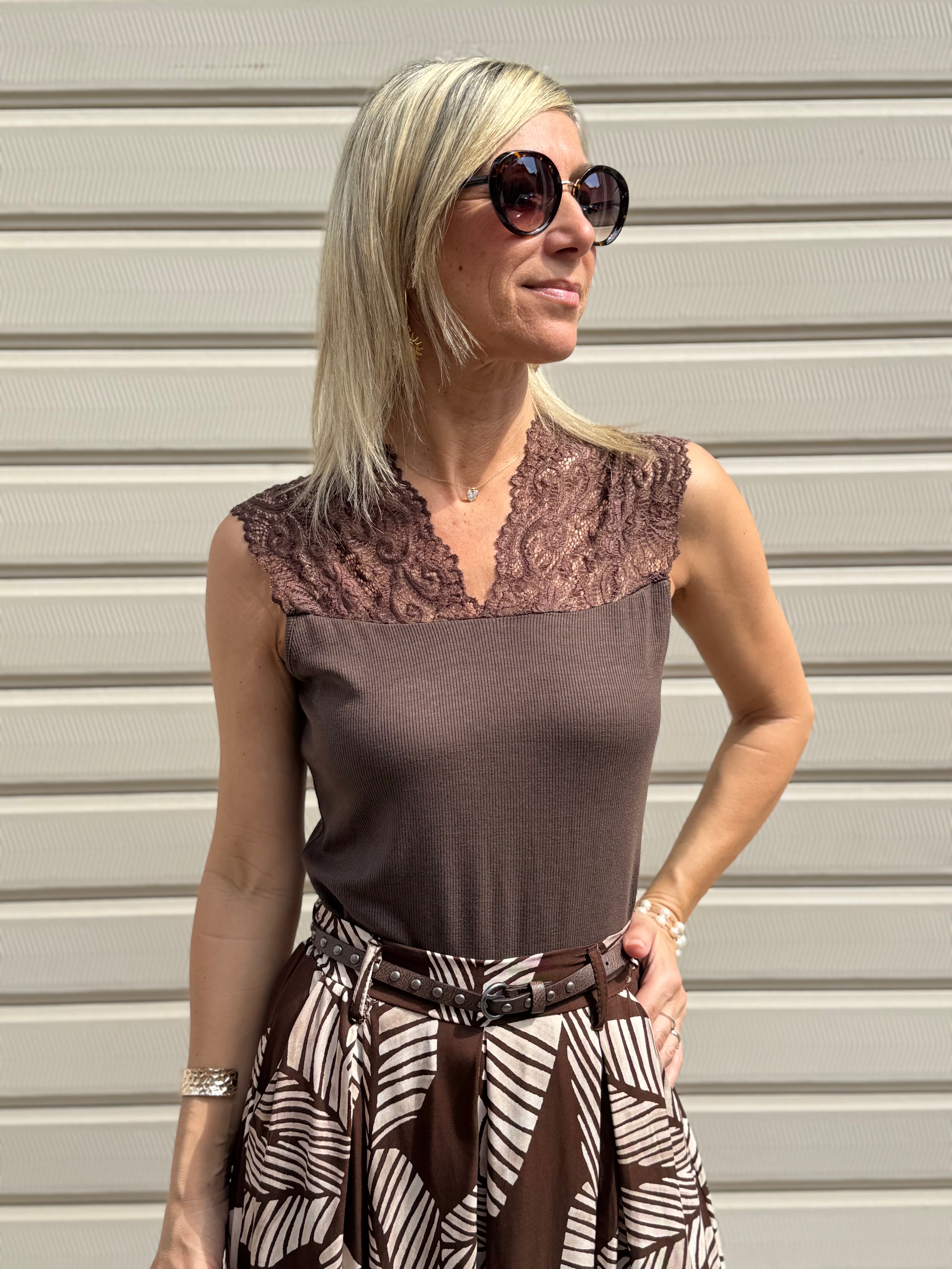 Top pizzo lyocell adora