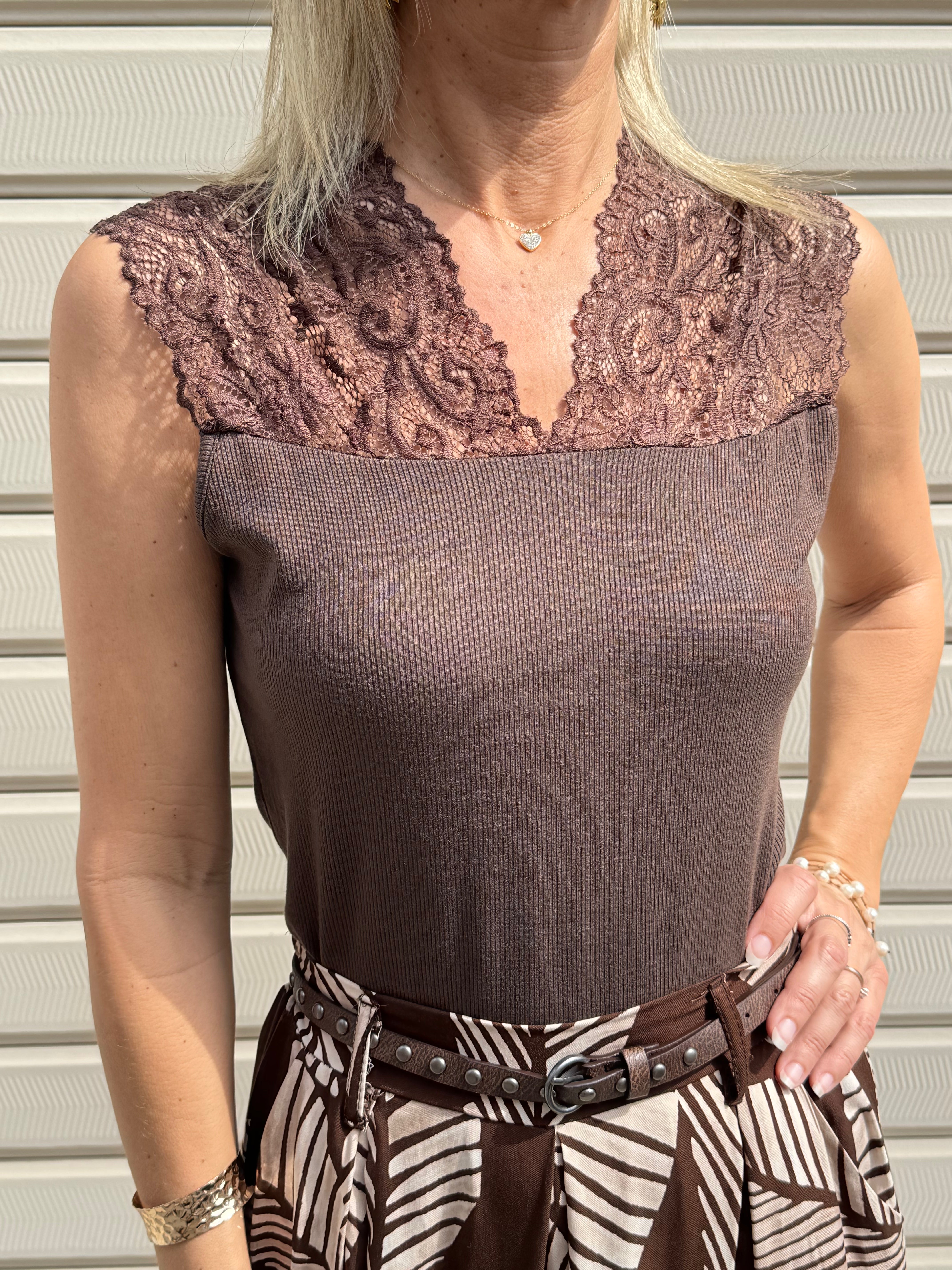 Top pizzo lyocell adora