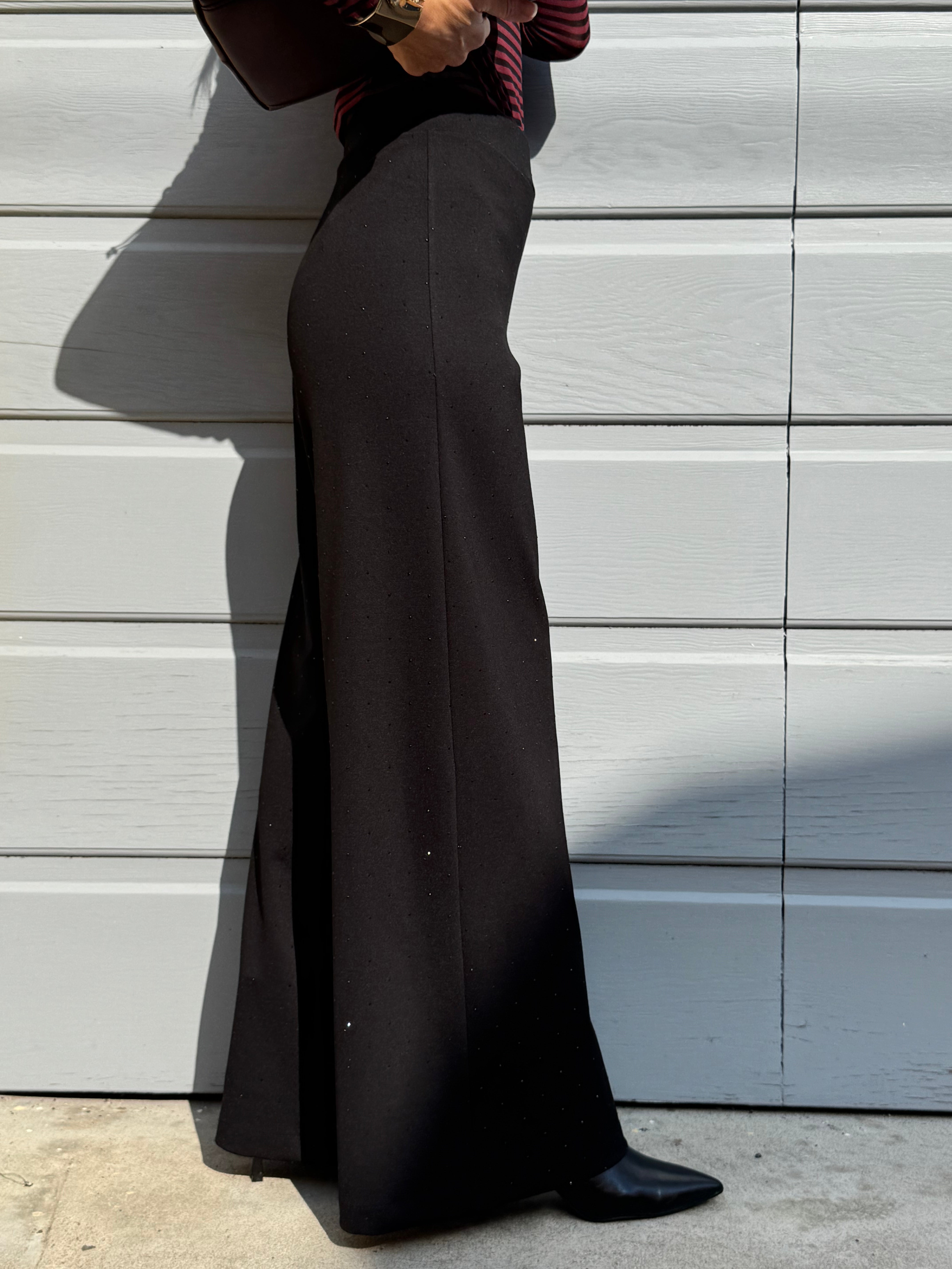 Pantalone palazzo strass adora