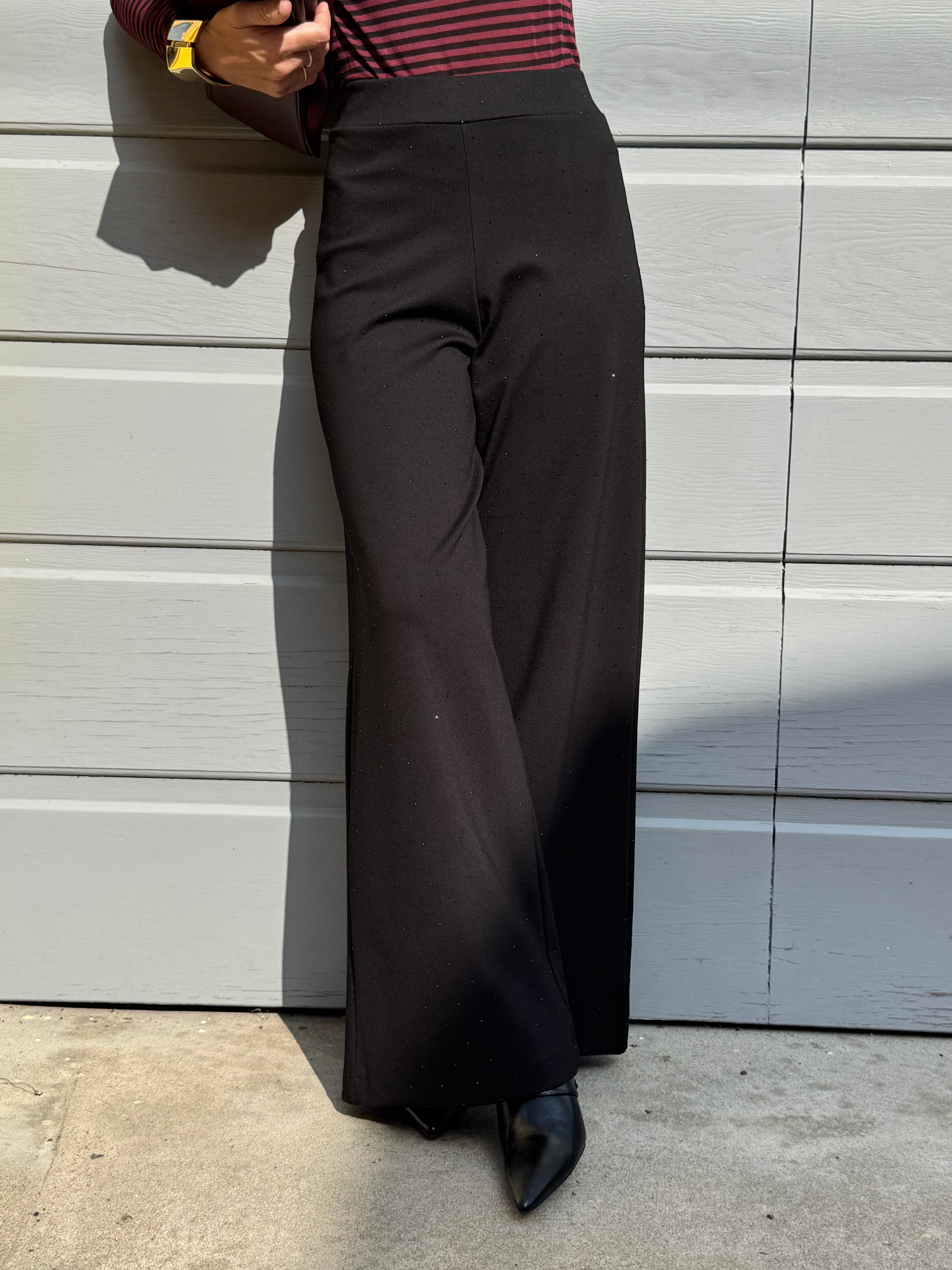 Pantalone palazzo strass adora