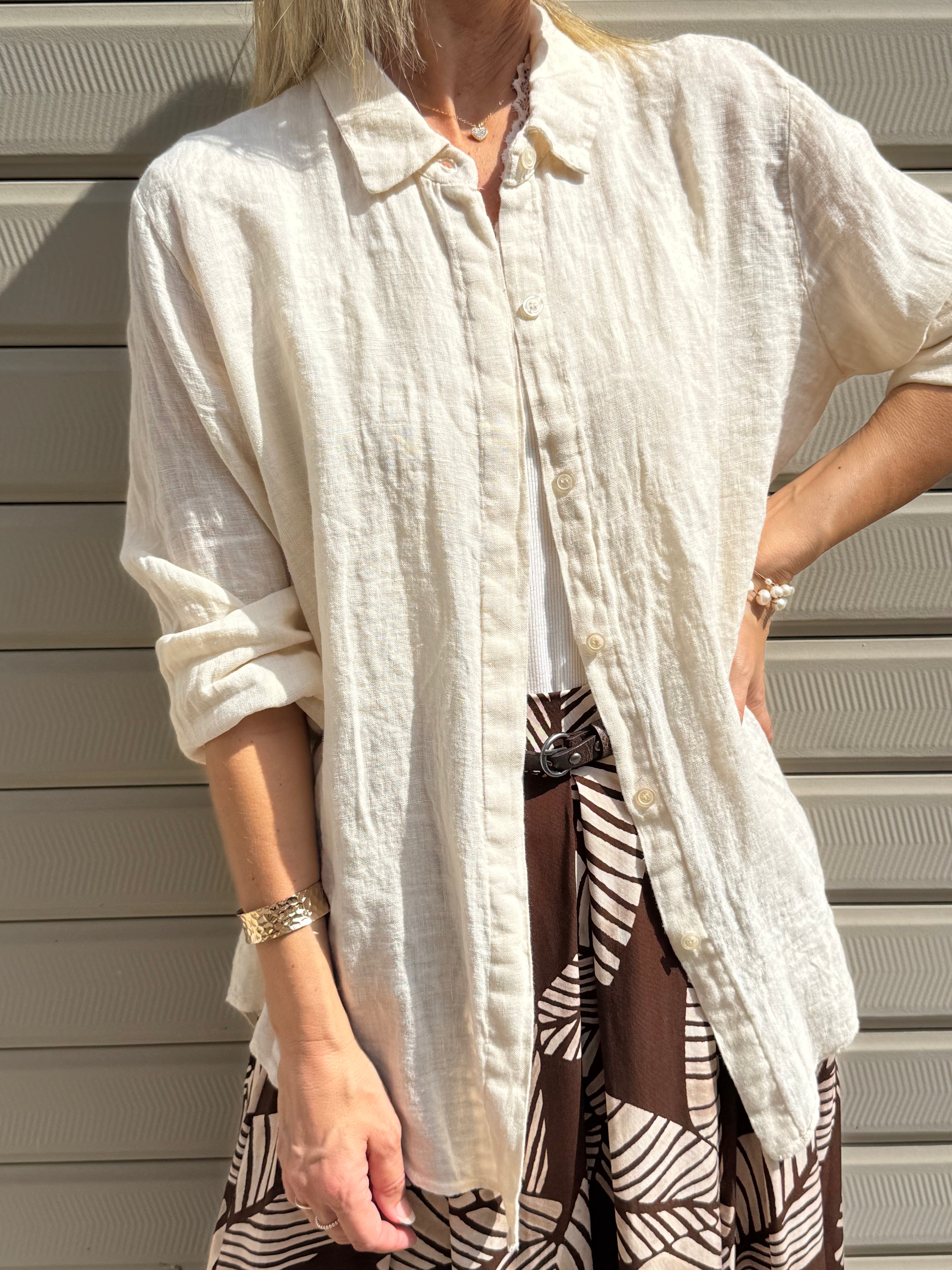 Camicia lino adora