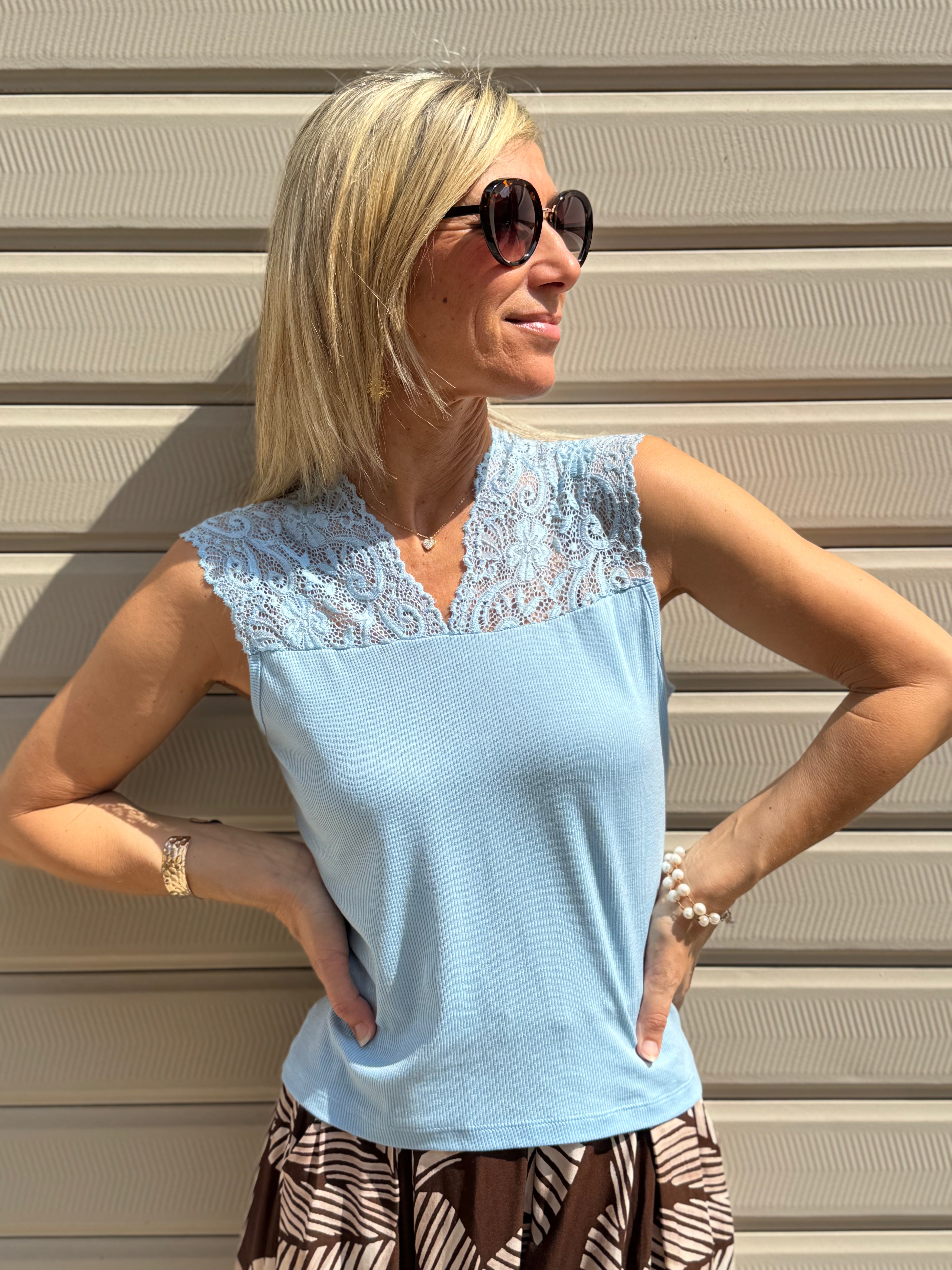 Top pizzo lyocell adora