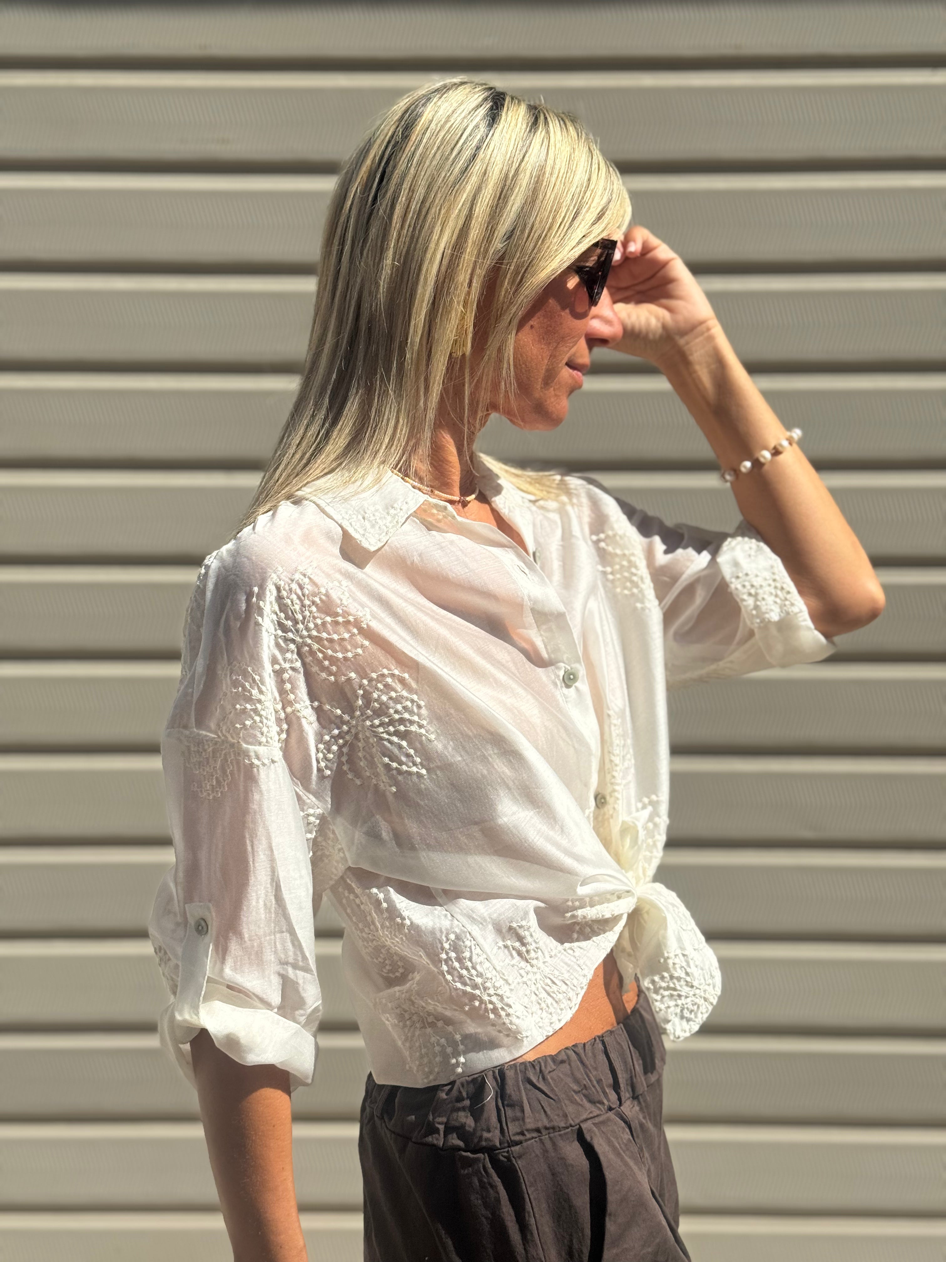 Camicia Lyocell Ricami