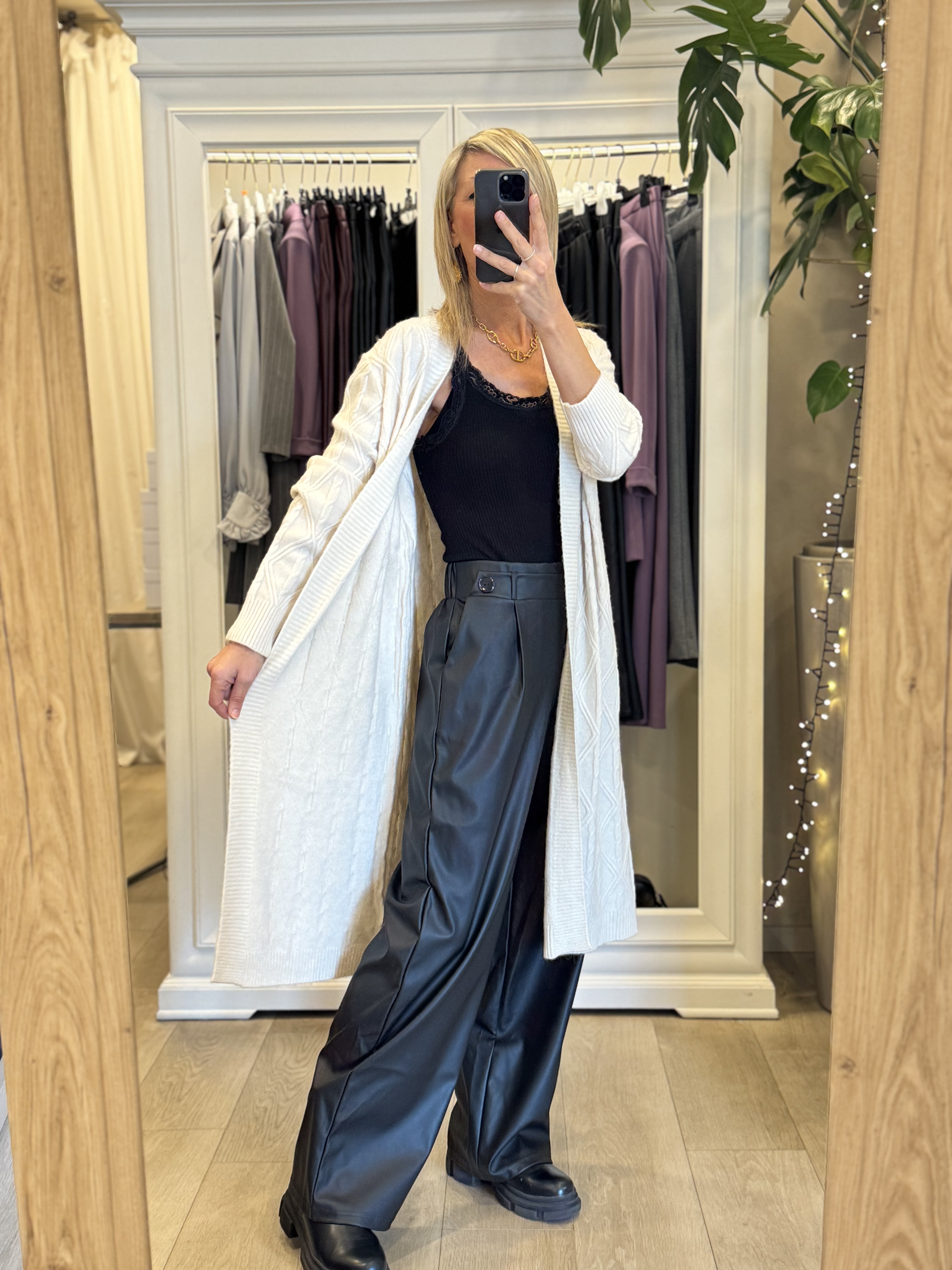 Cardigan Lungo Trecce