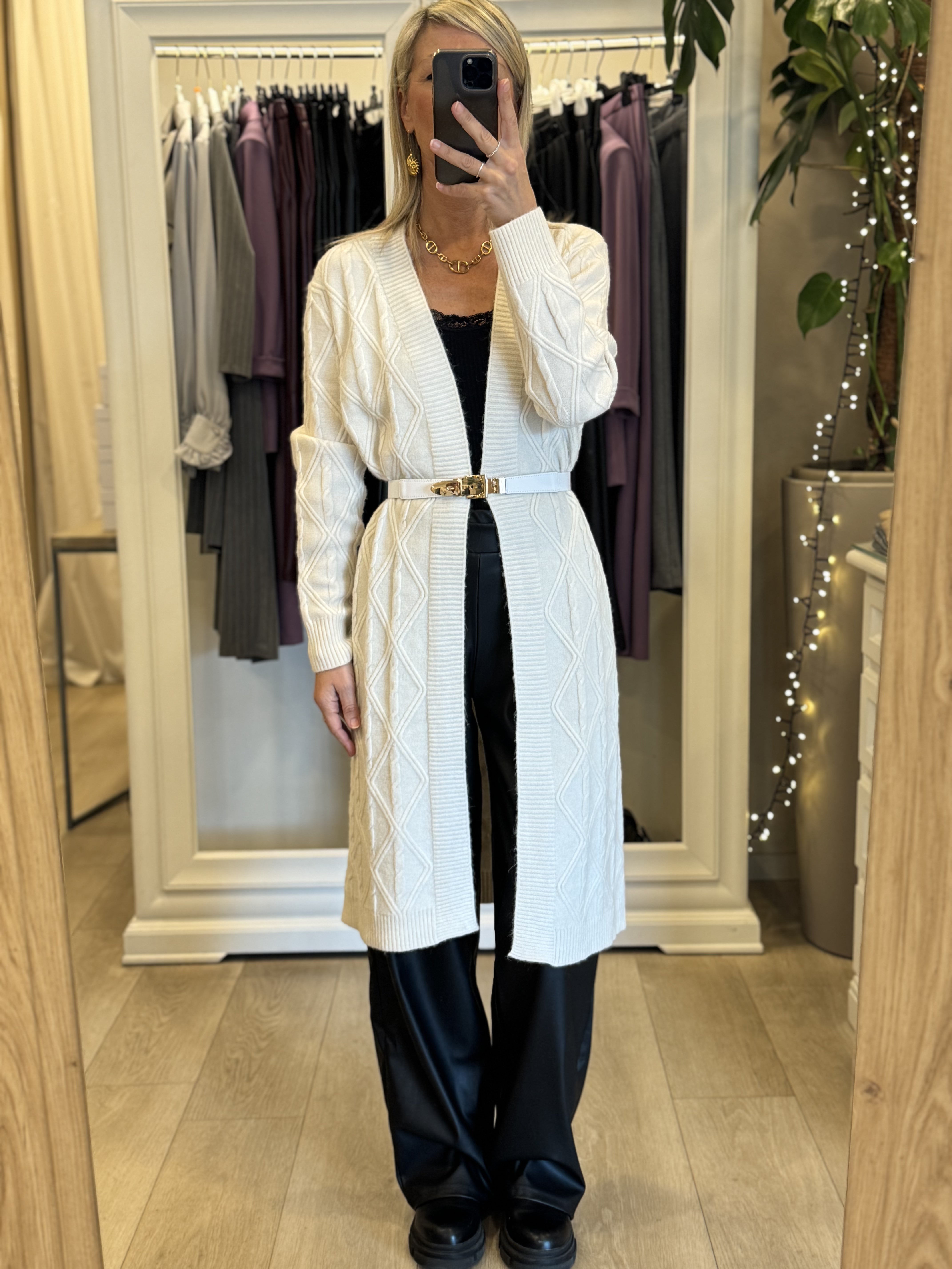 Cardigan Lungo Trecce