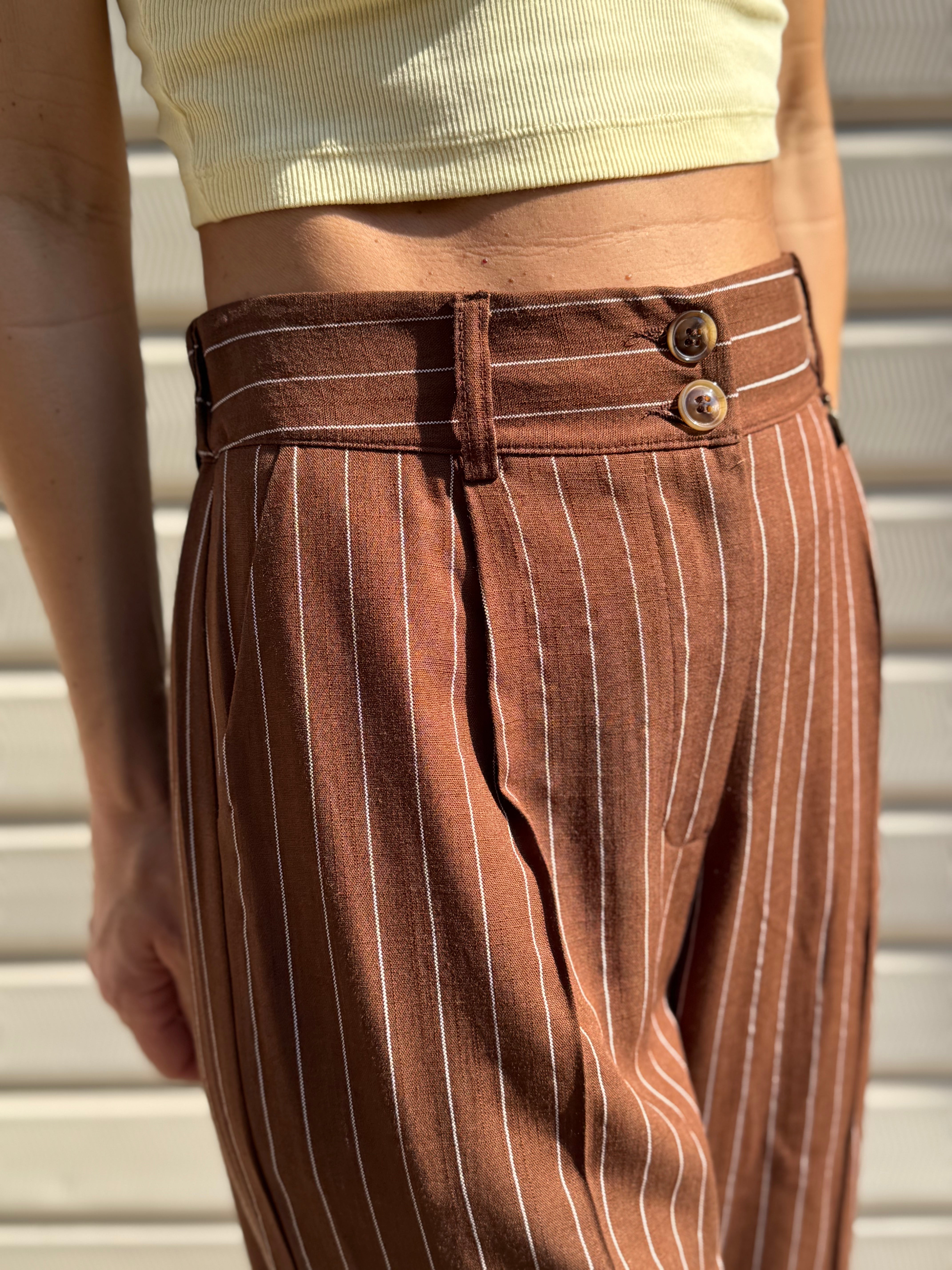 Pantalone gessato lino artigli