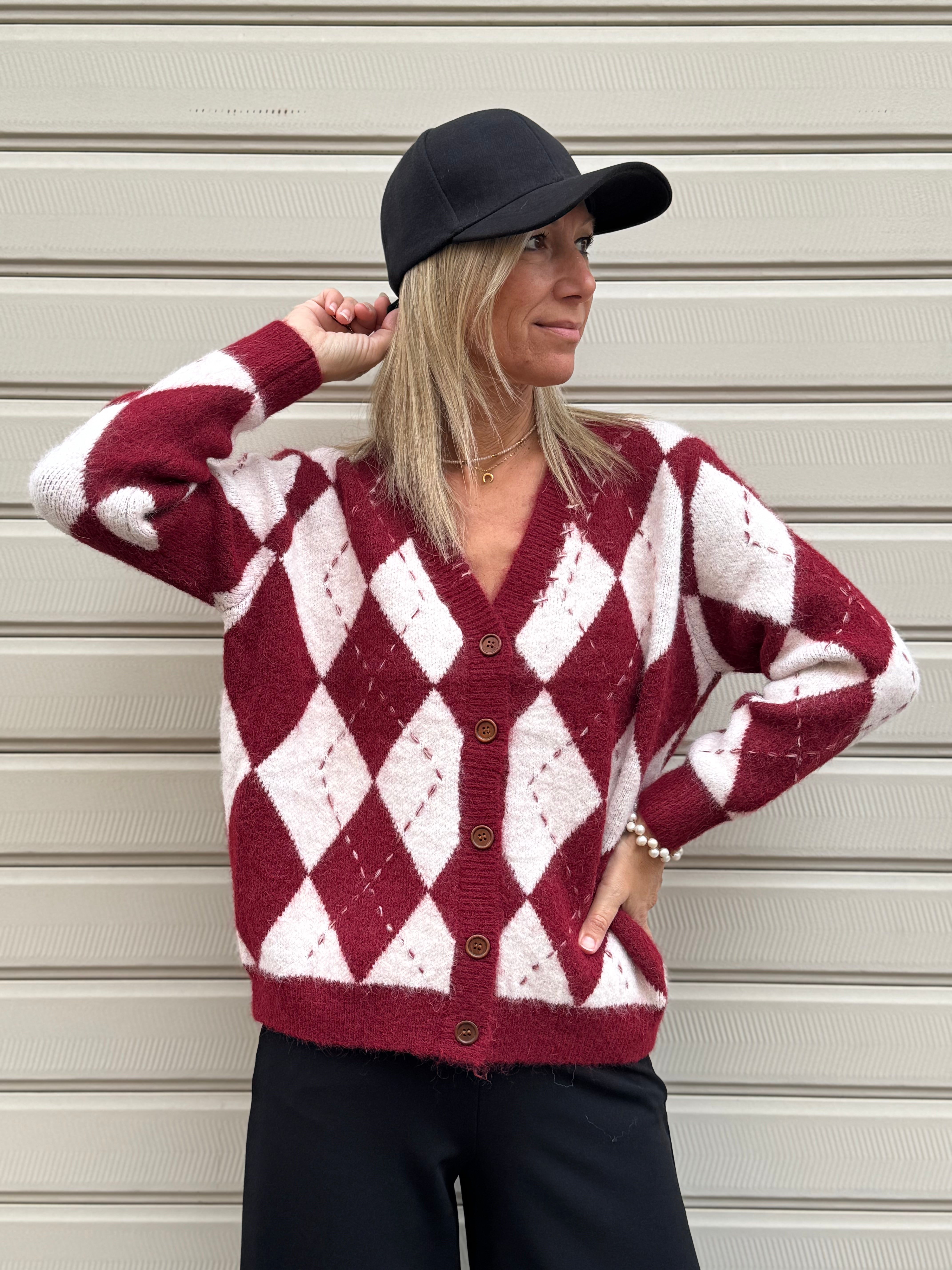 Cardigan rombi adora