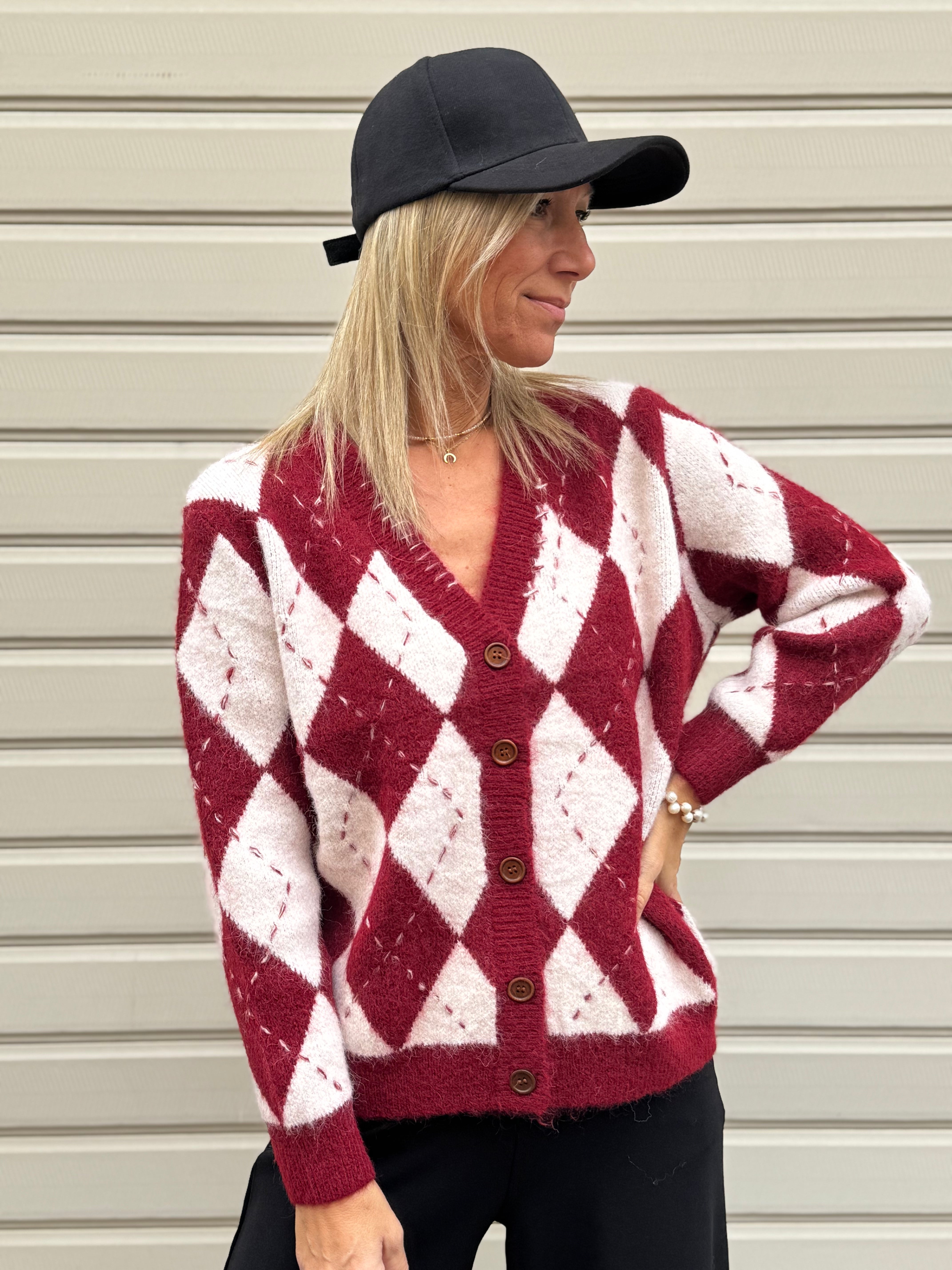 Cardigan rombi adora