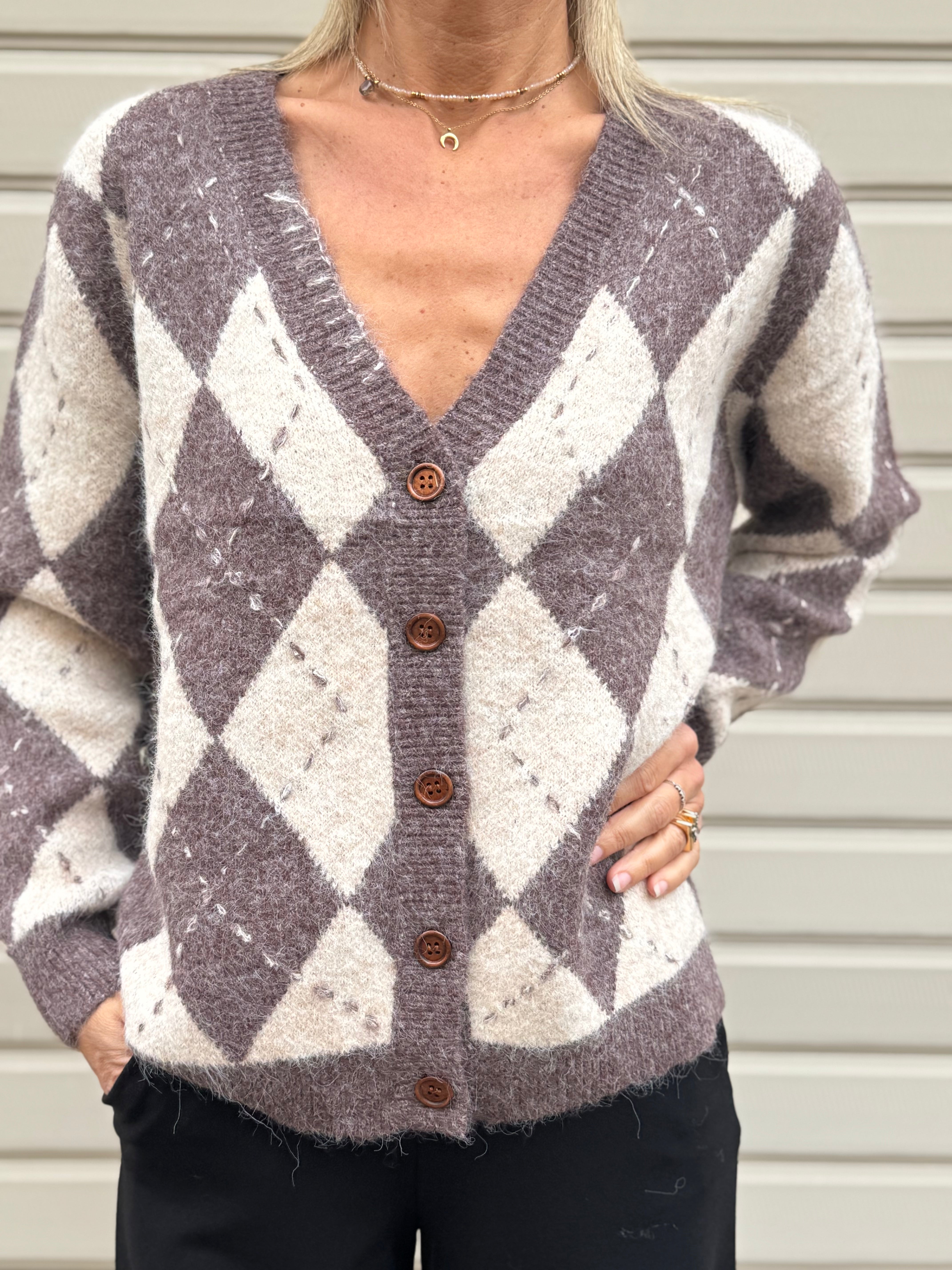 Cardigan rombi adora