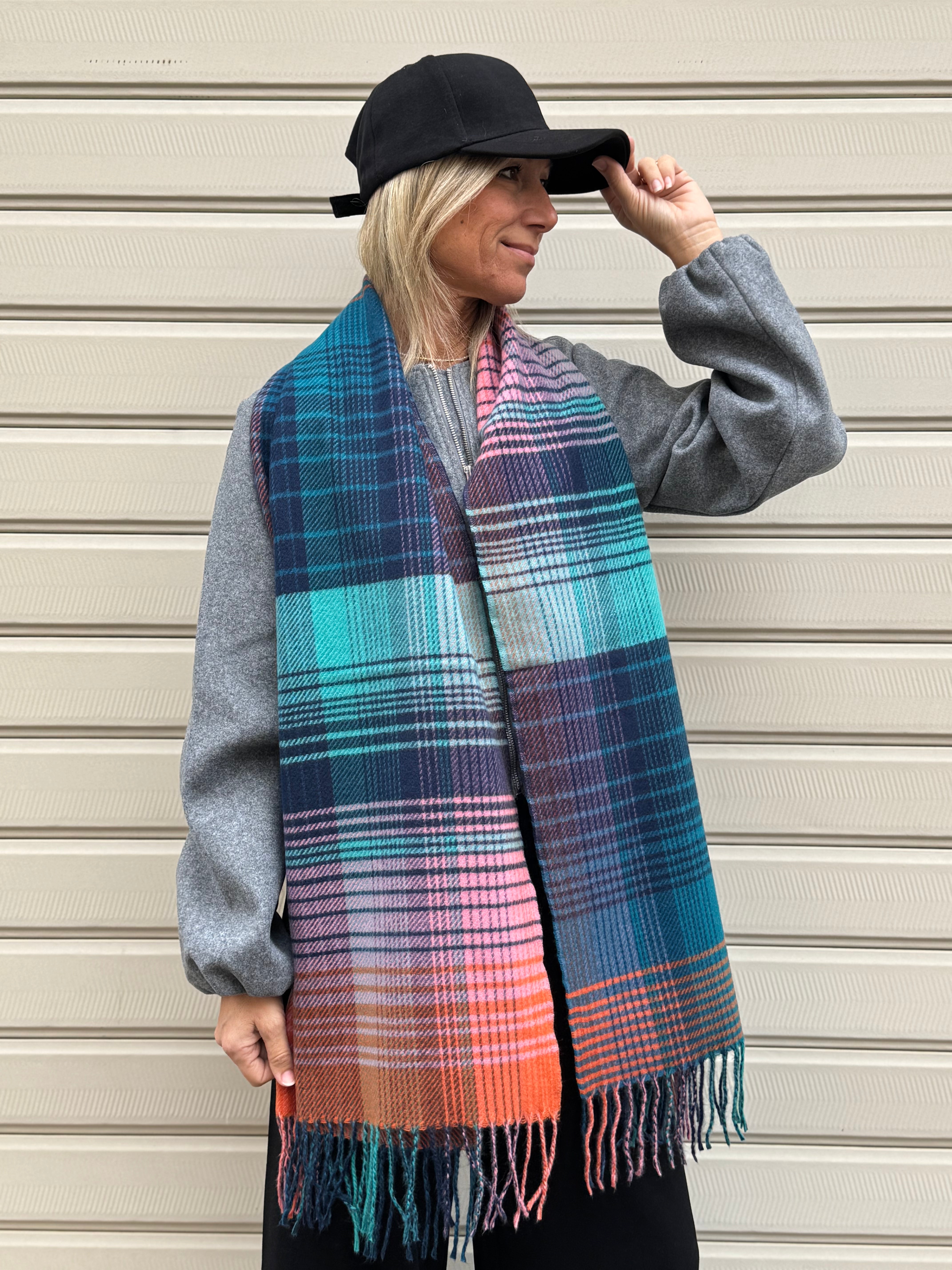 Sciarpa check multicolor adora