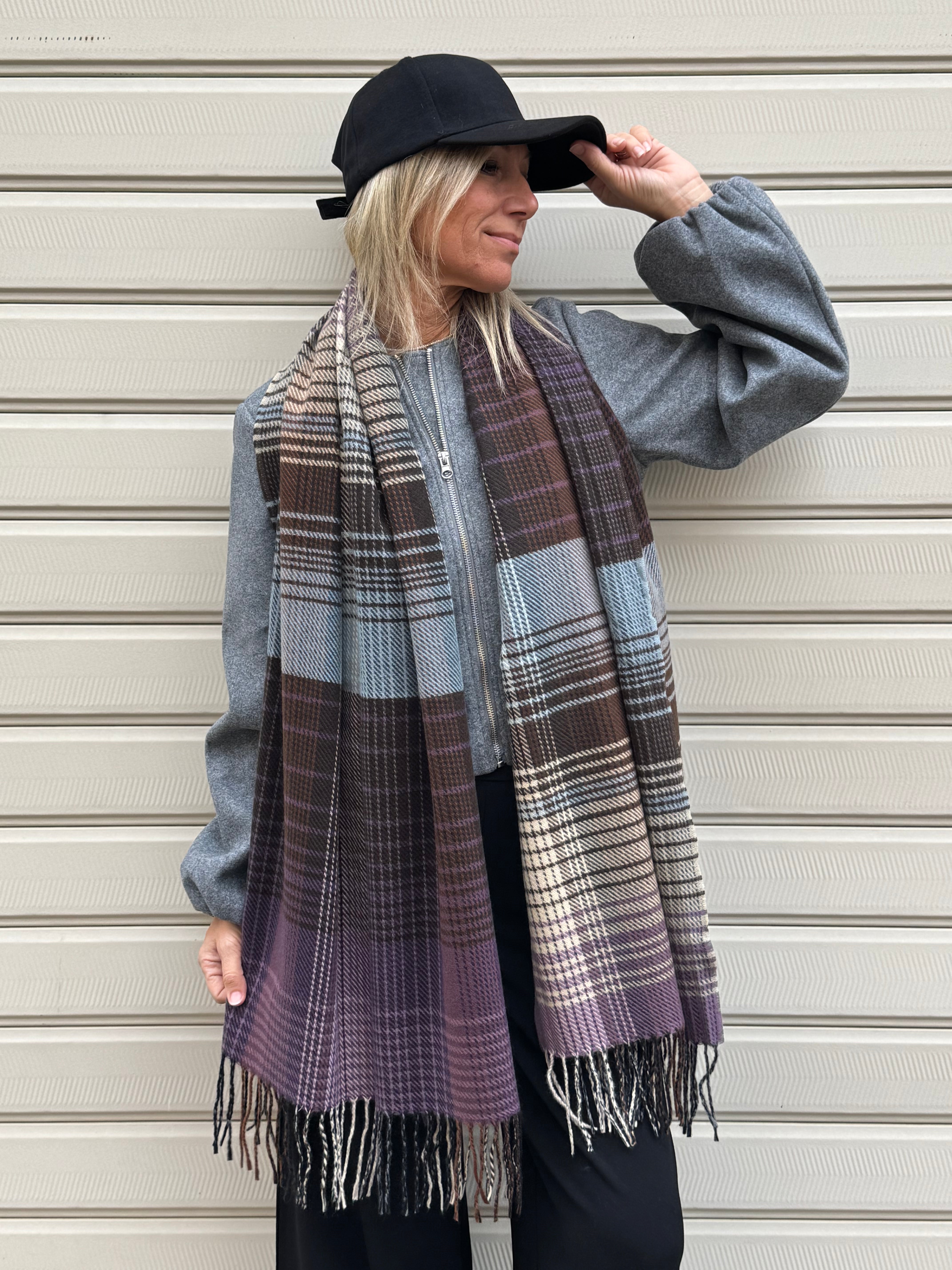 Sciarpa check multicolor adora