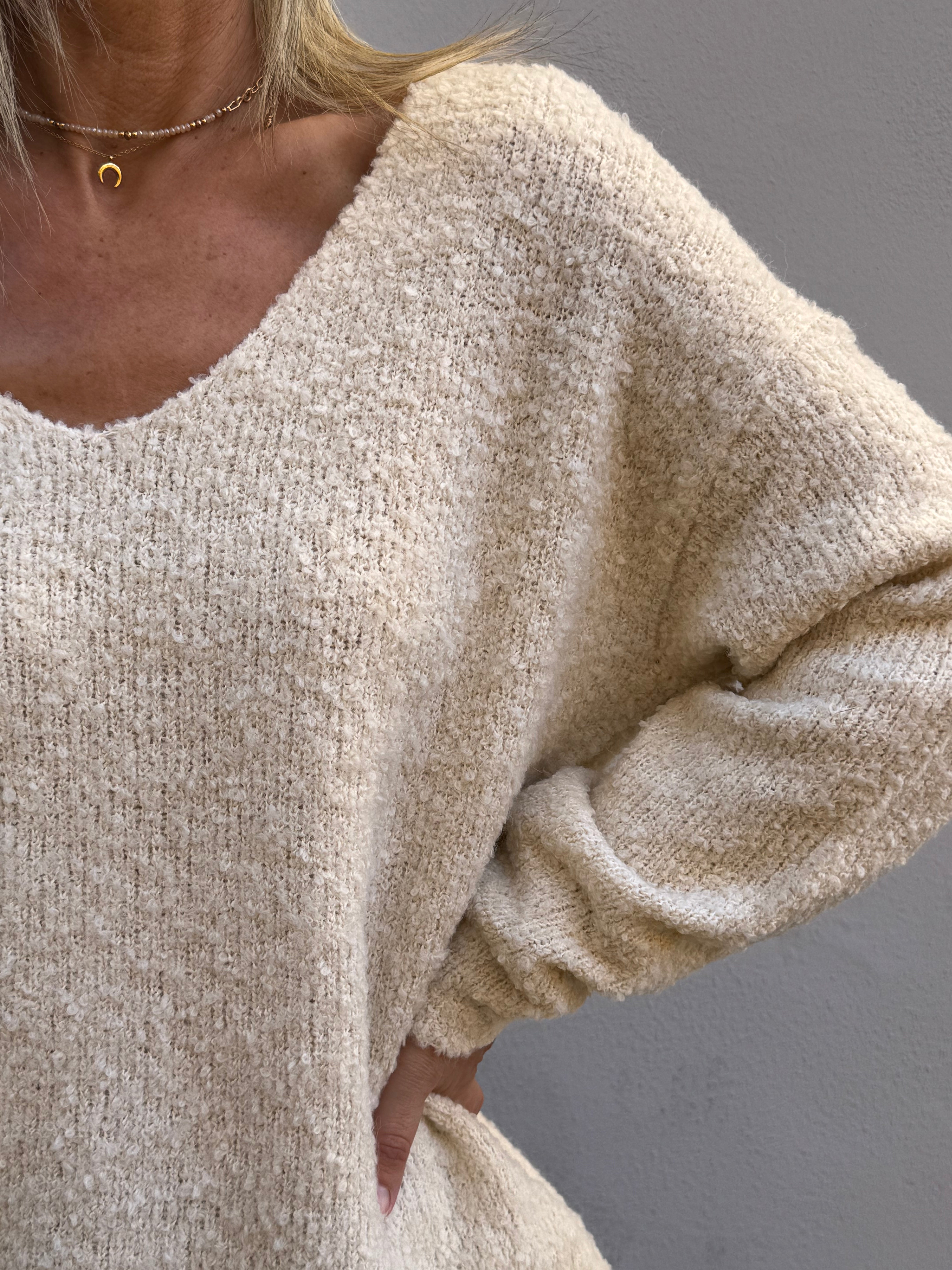 Maglia teddy scollo v