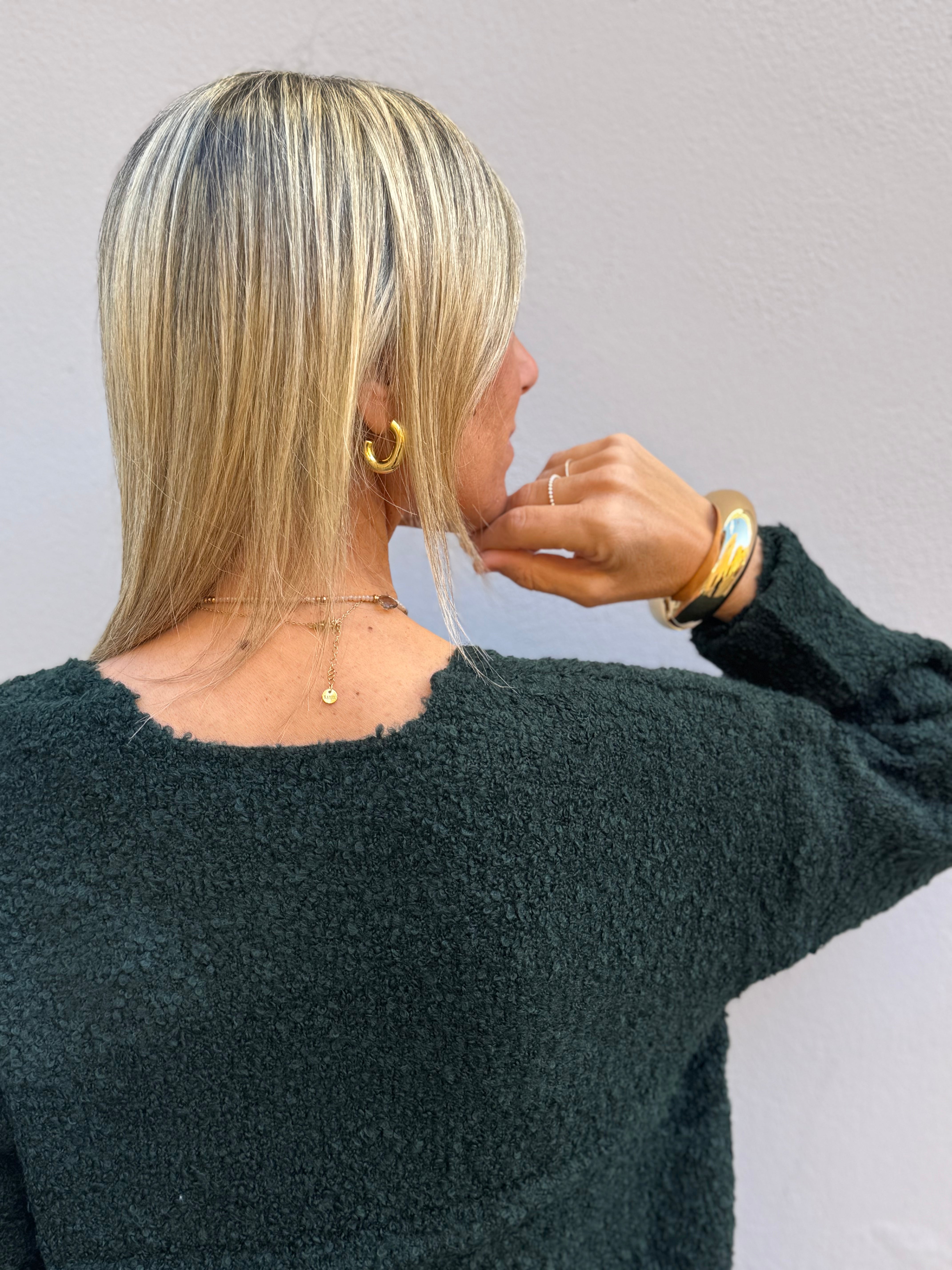 Maglia teddy scollo v