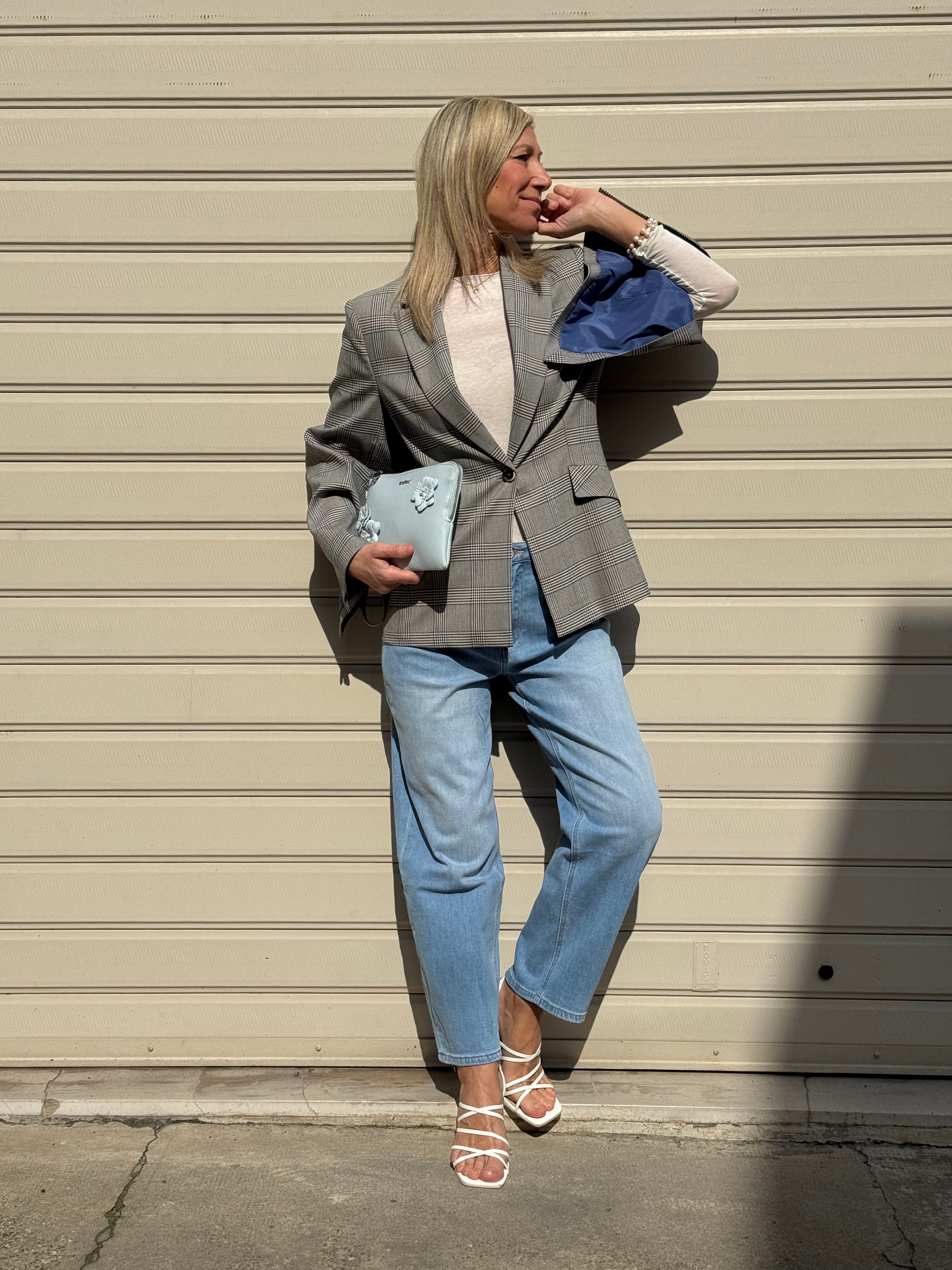 Blazer check manica spacco imperial