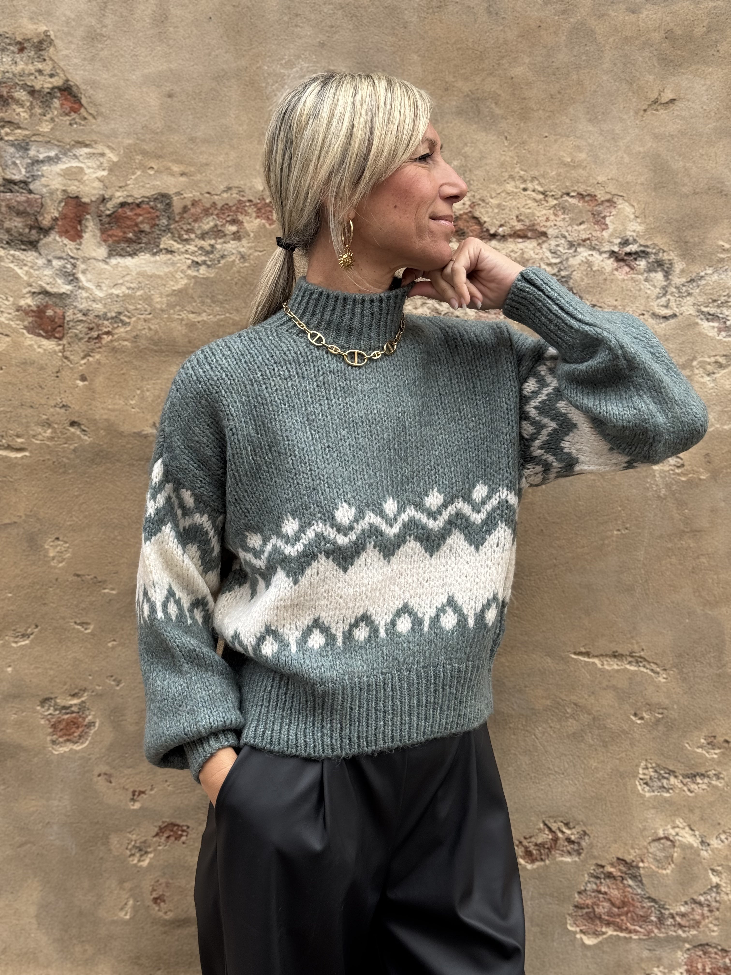 Maglione Lupetto Greca