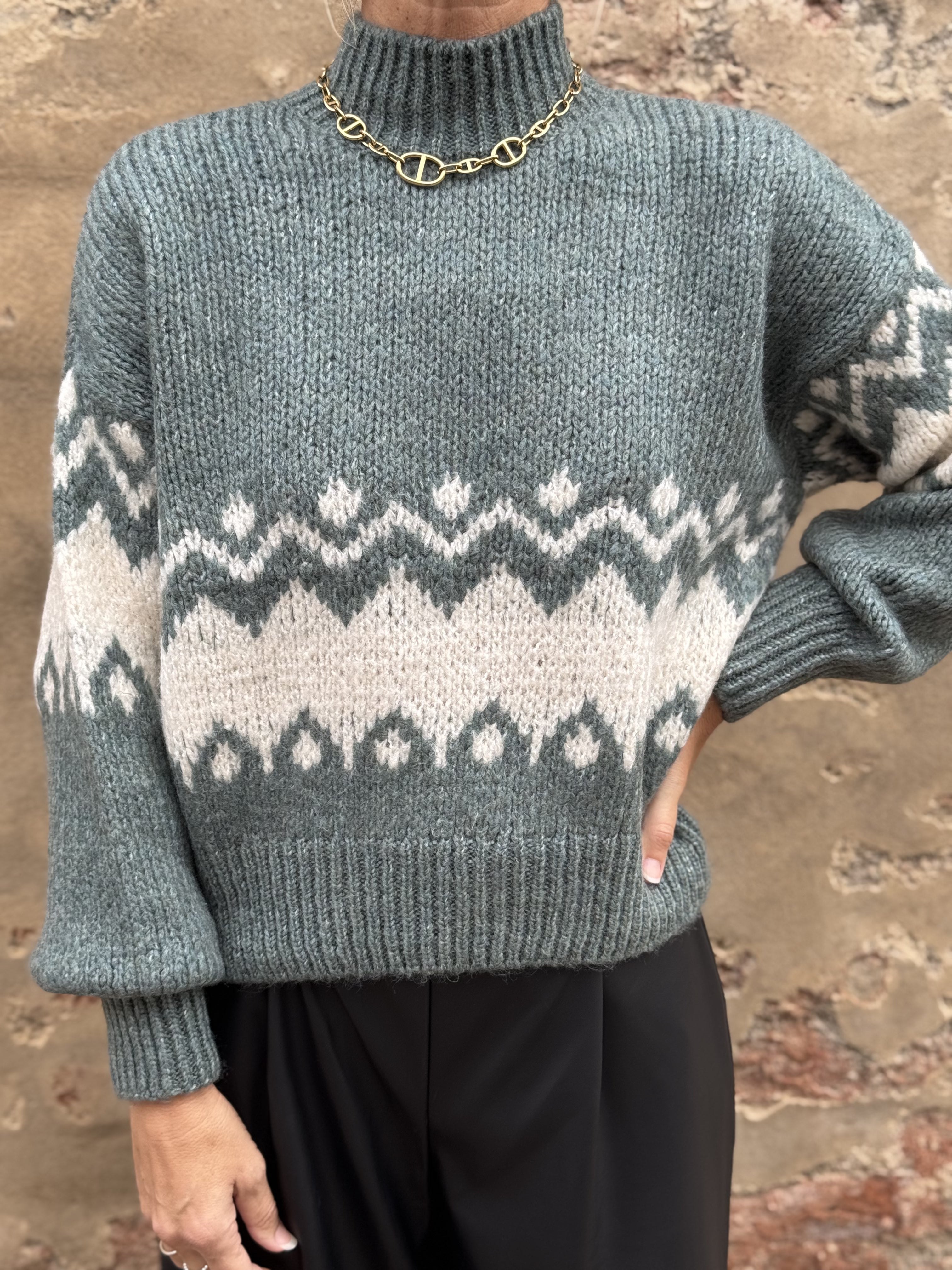 Maglione Lupetto Greca