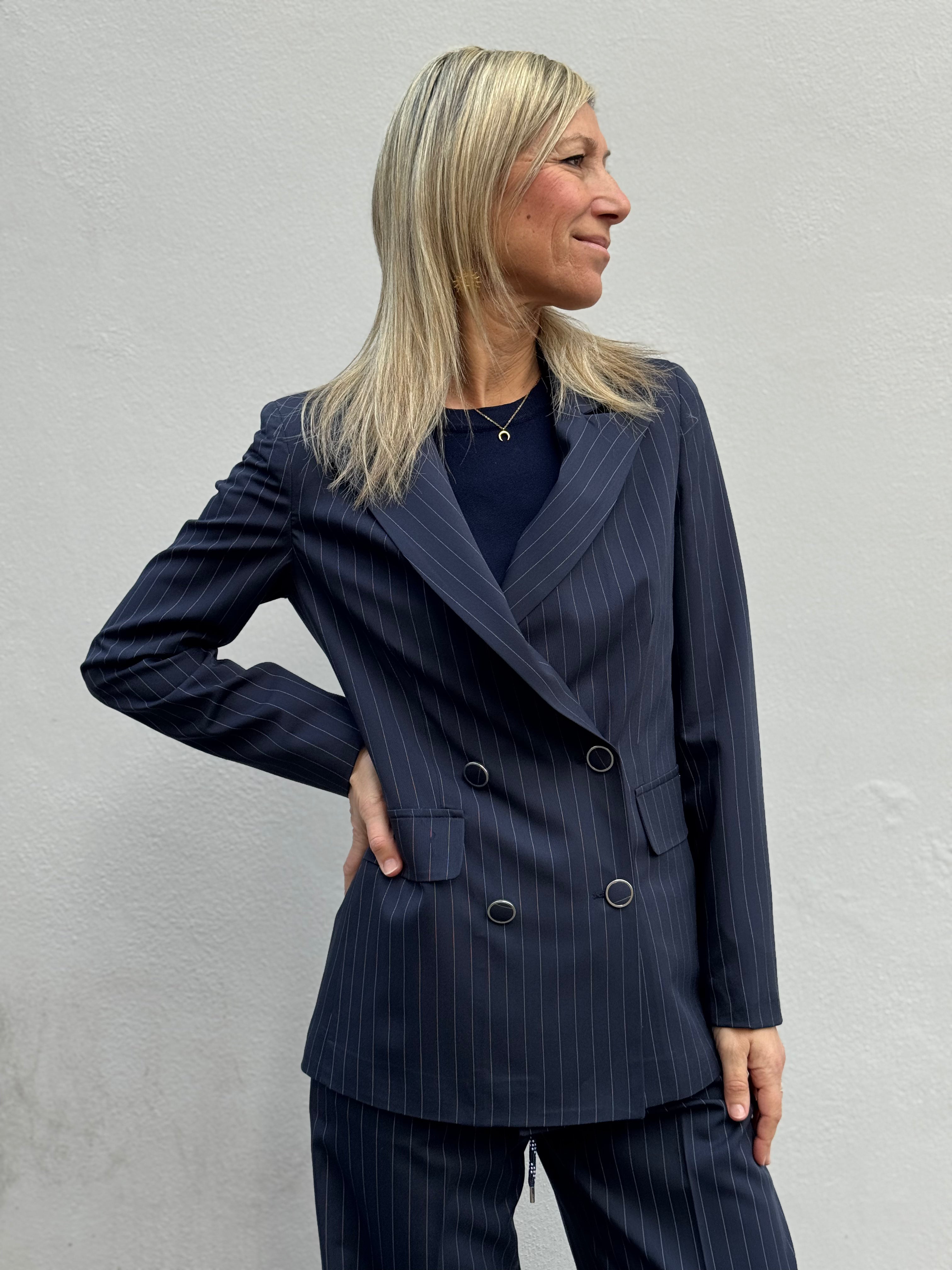 Blazer gessato mimì