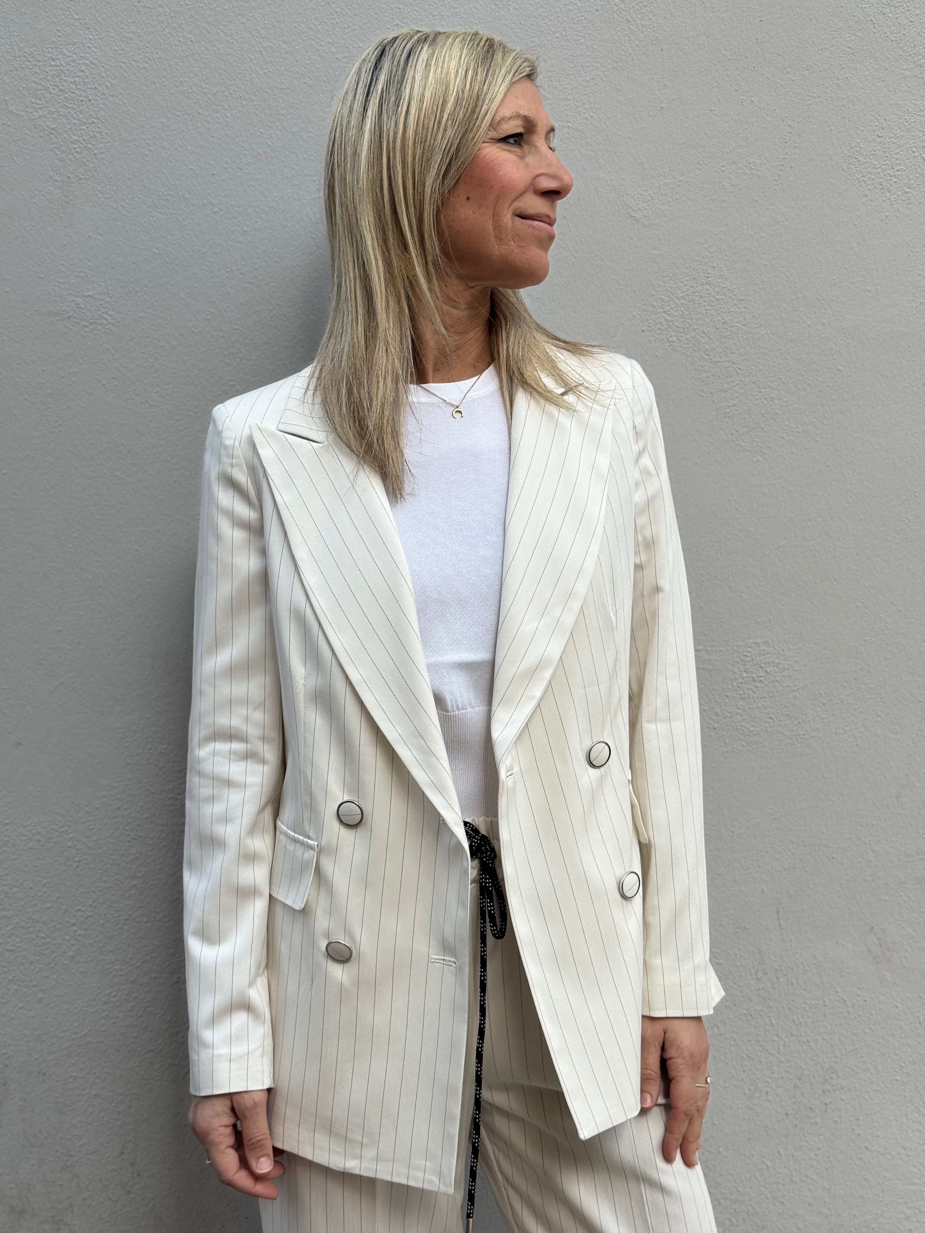 Blazer gessato mimì