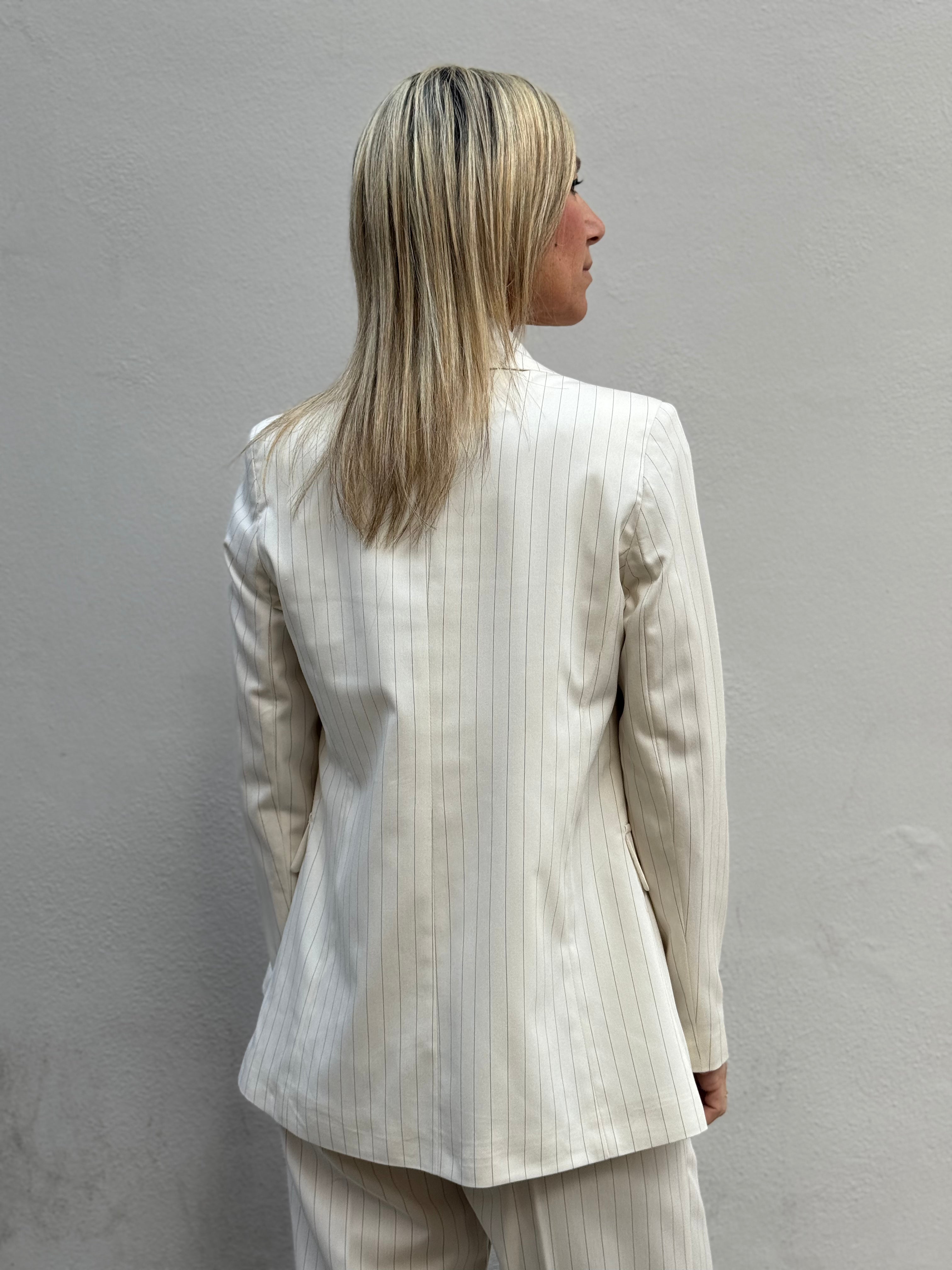 Blazer gessato mimì