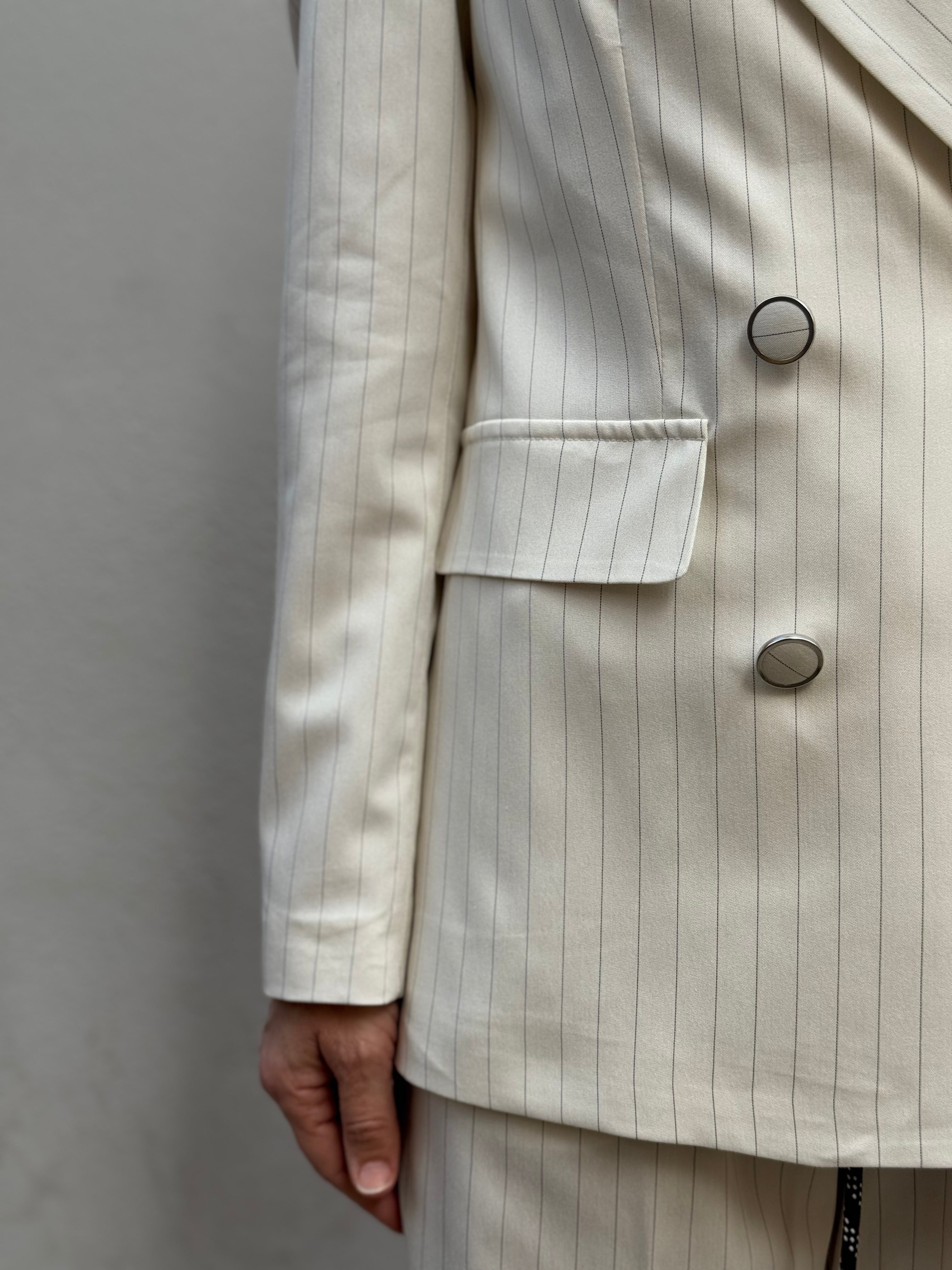 Blazer gessato mimì