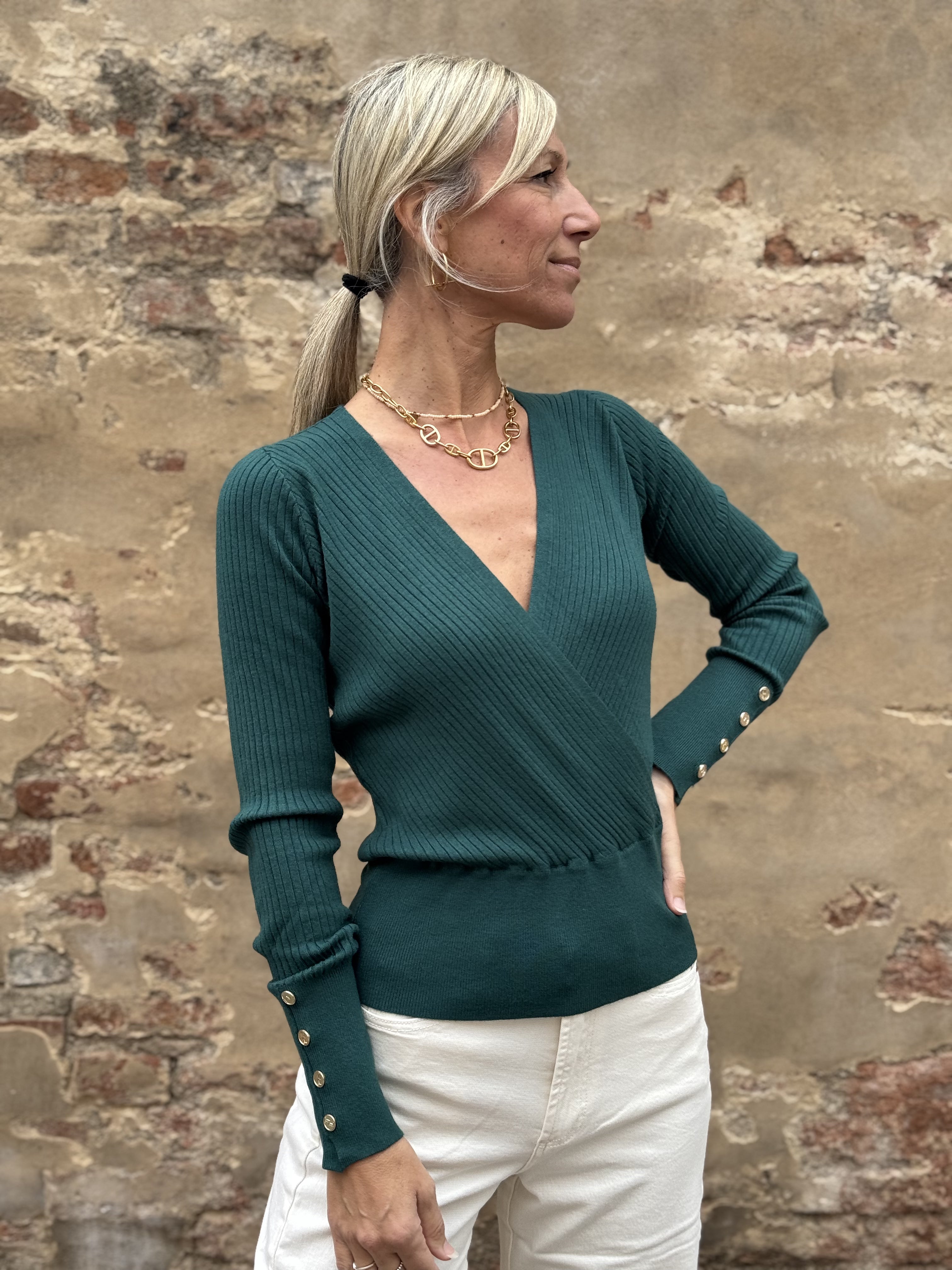 Maglia Incrocio Bottoni