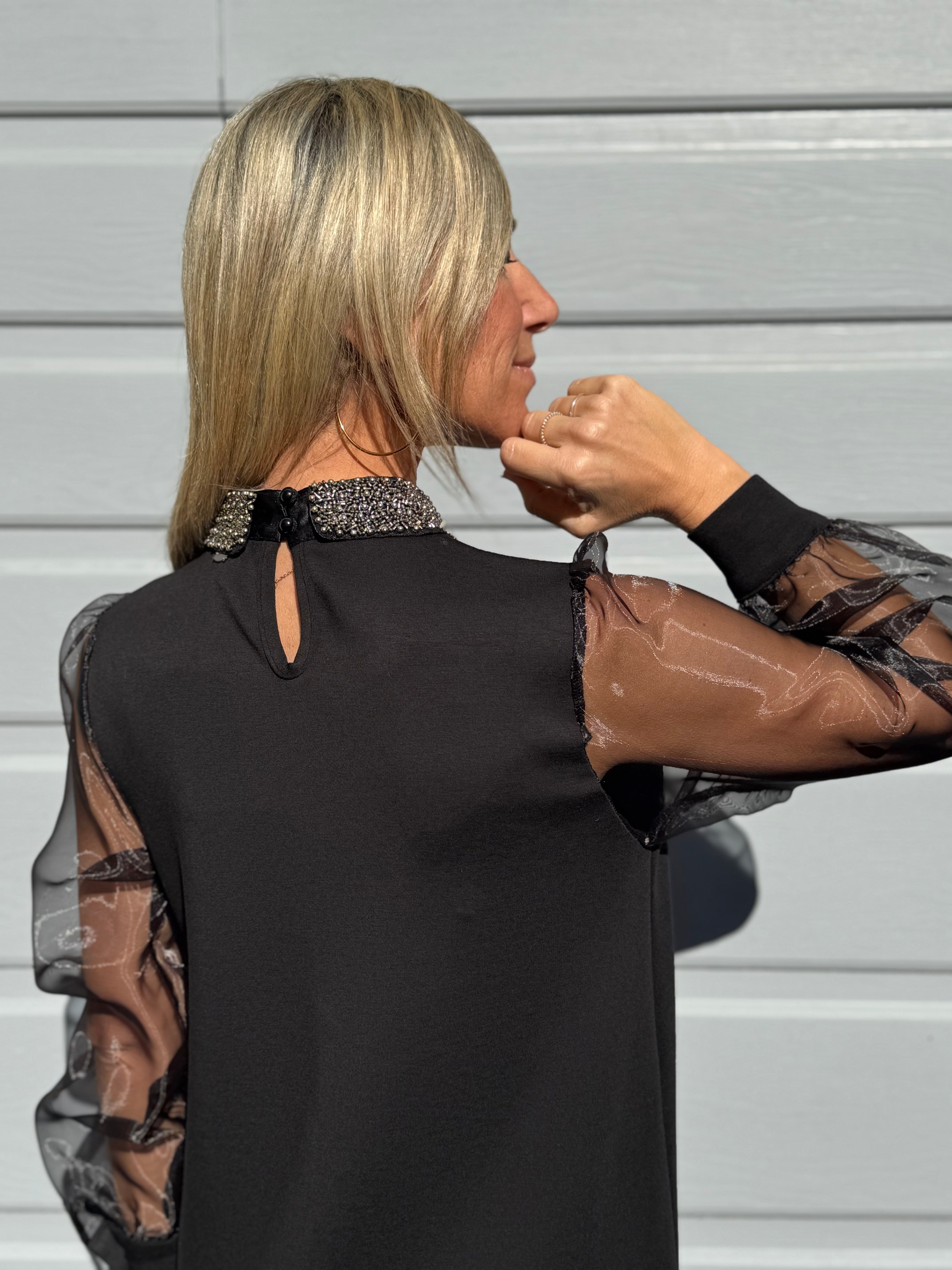 Abito colletto perline mimì