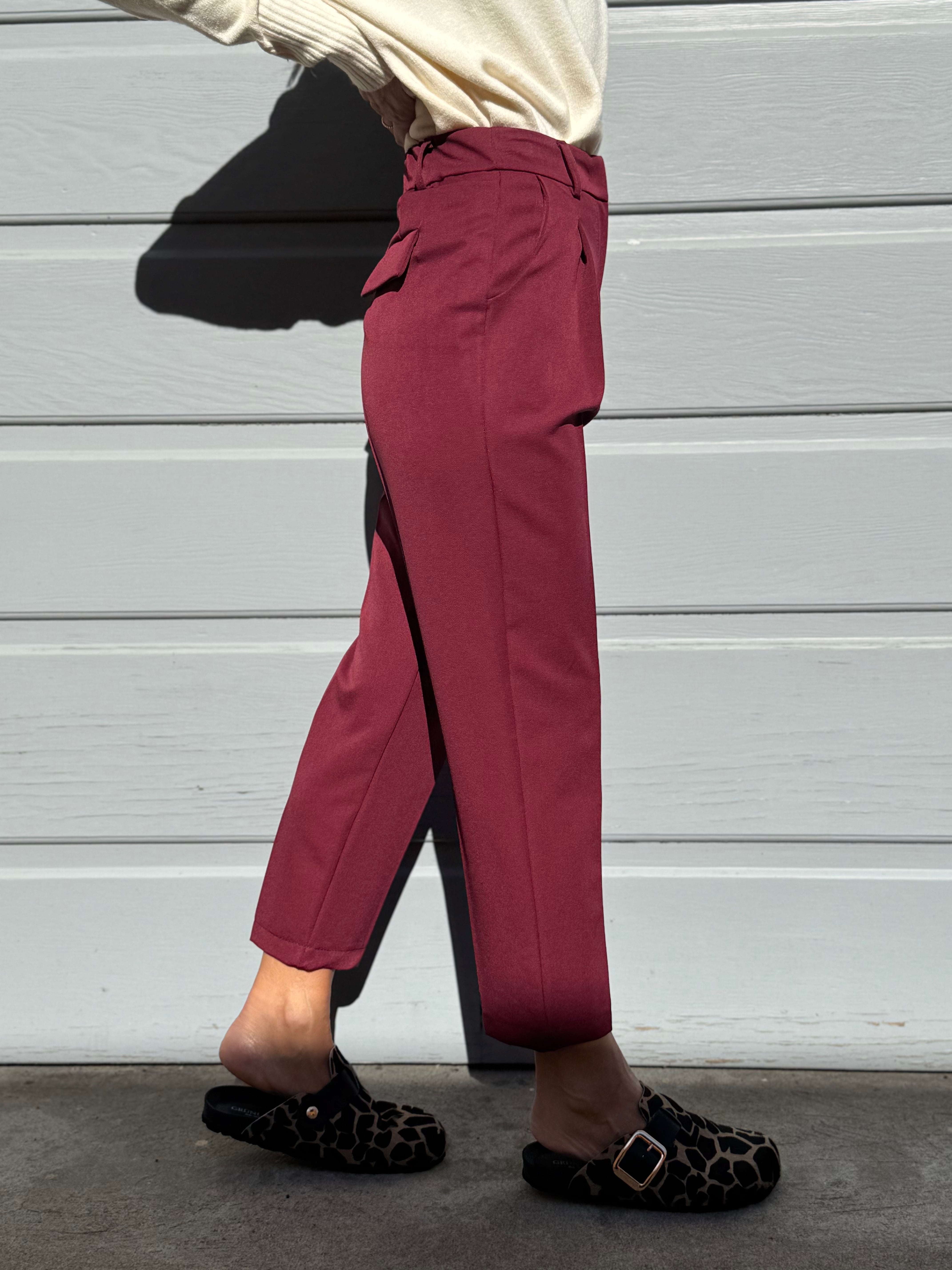Pantalone sigaretta con elastico artigli