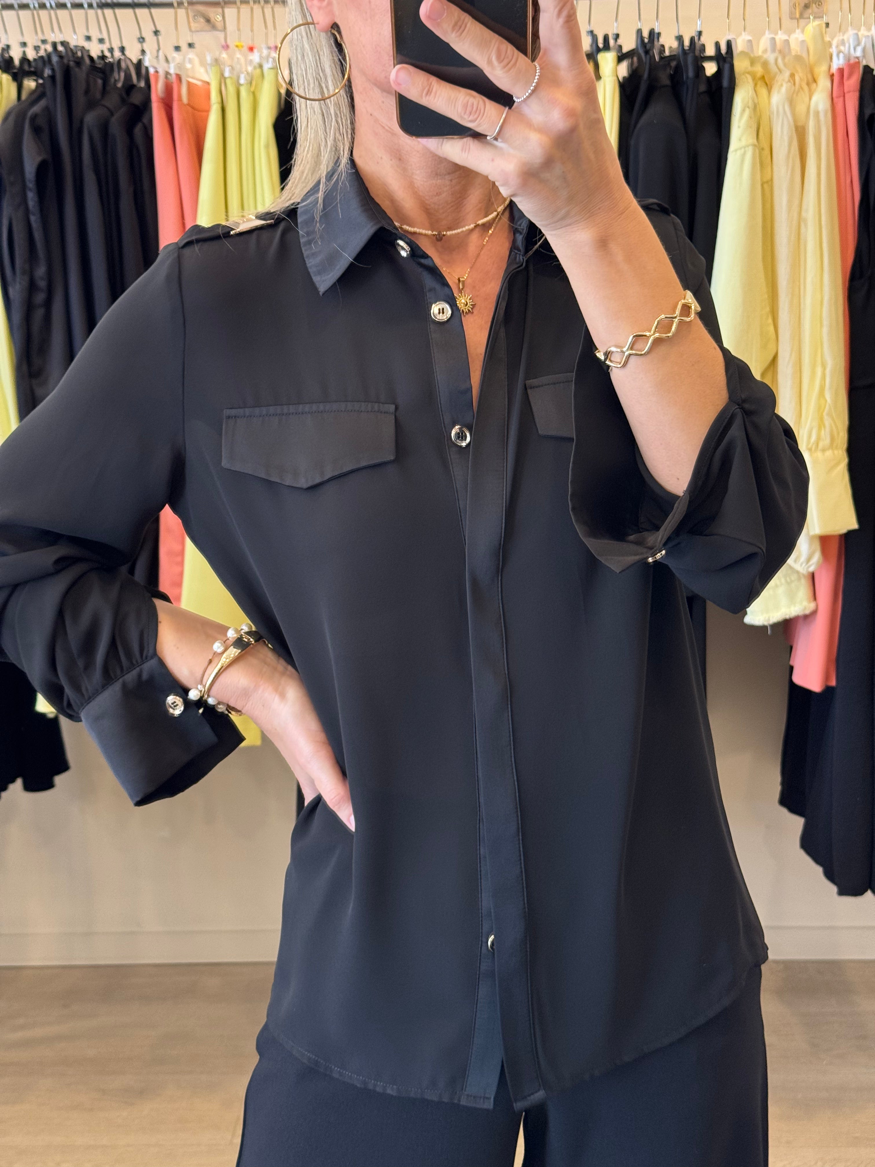 Camicia Inserti Raso e Mostrine