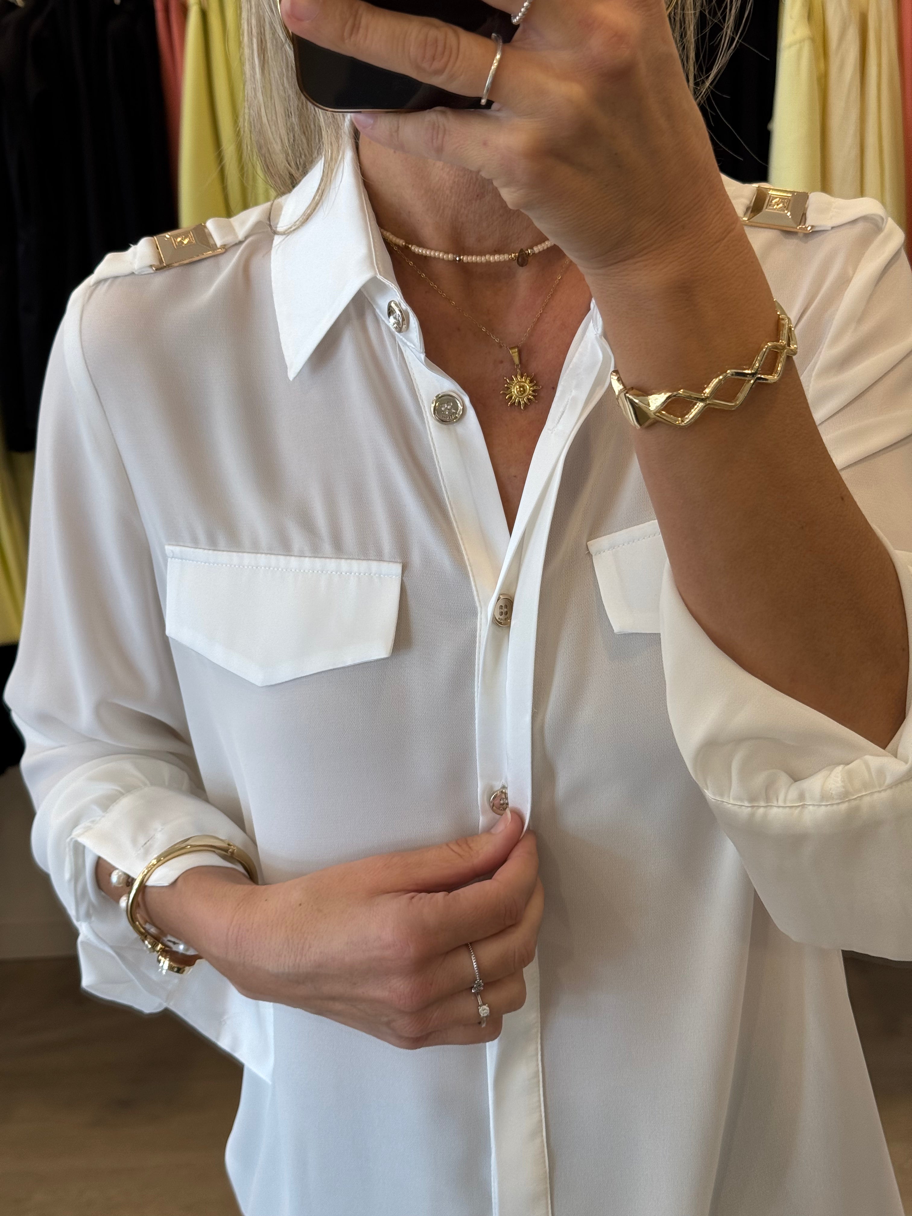 Camicia Inserti Raso e Mostrine