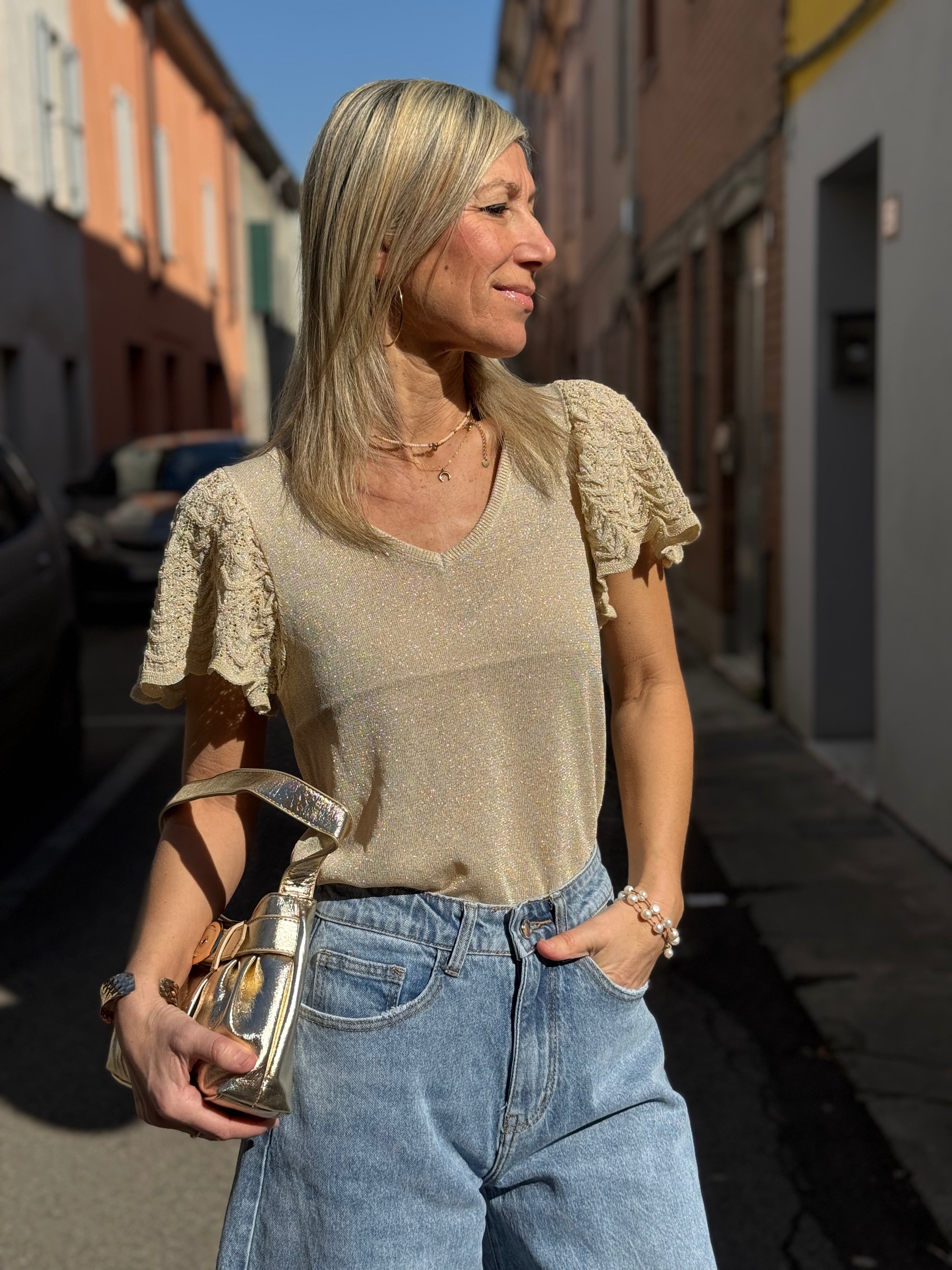Maglia manica farfalla artigli