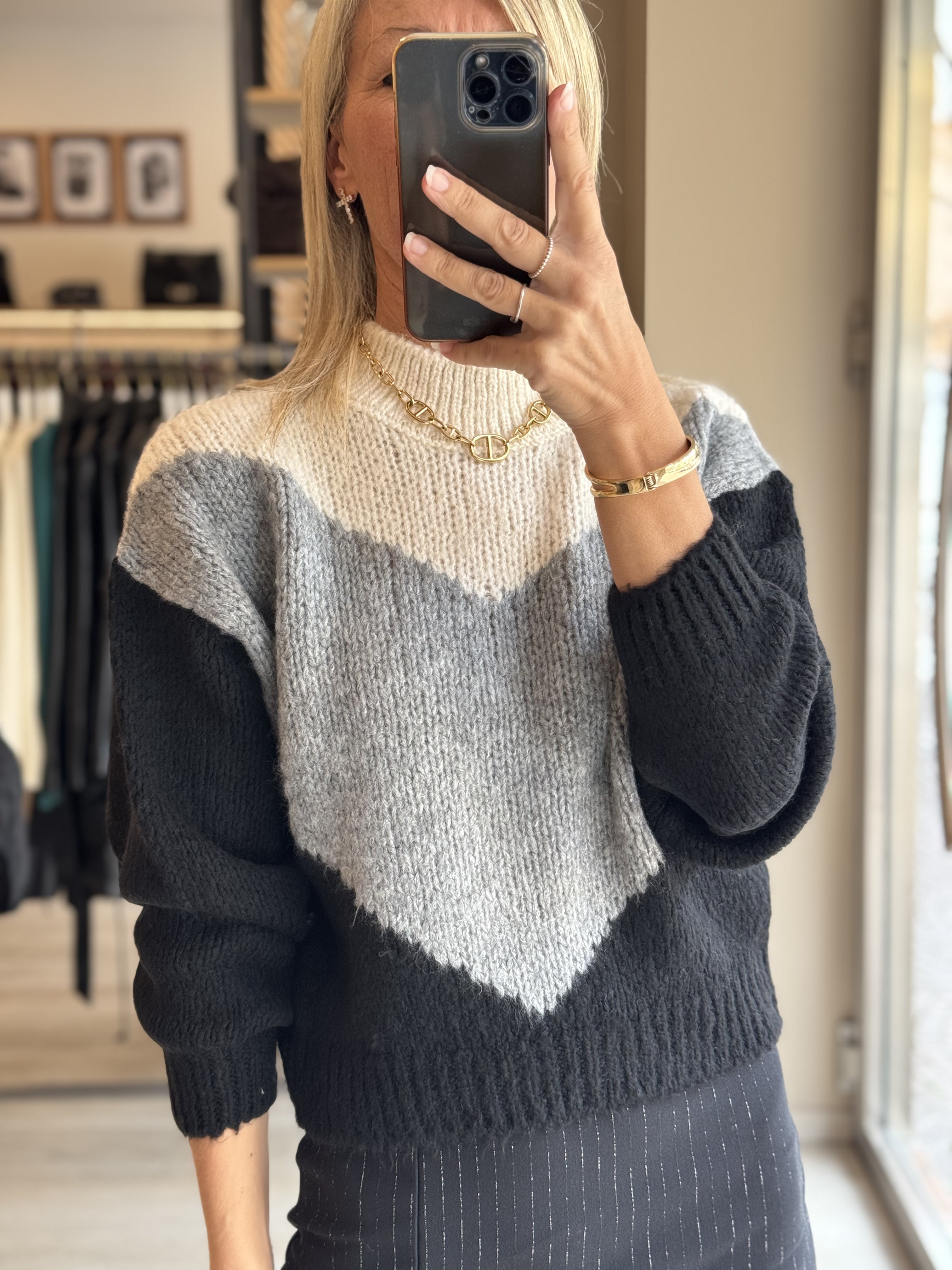 Maglione Color Block