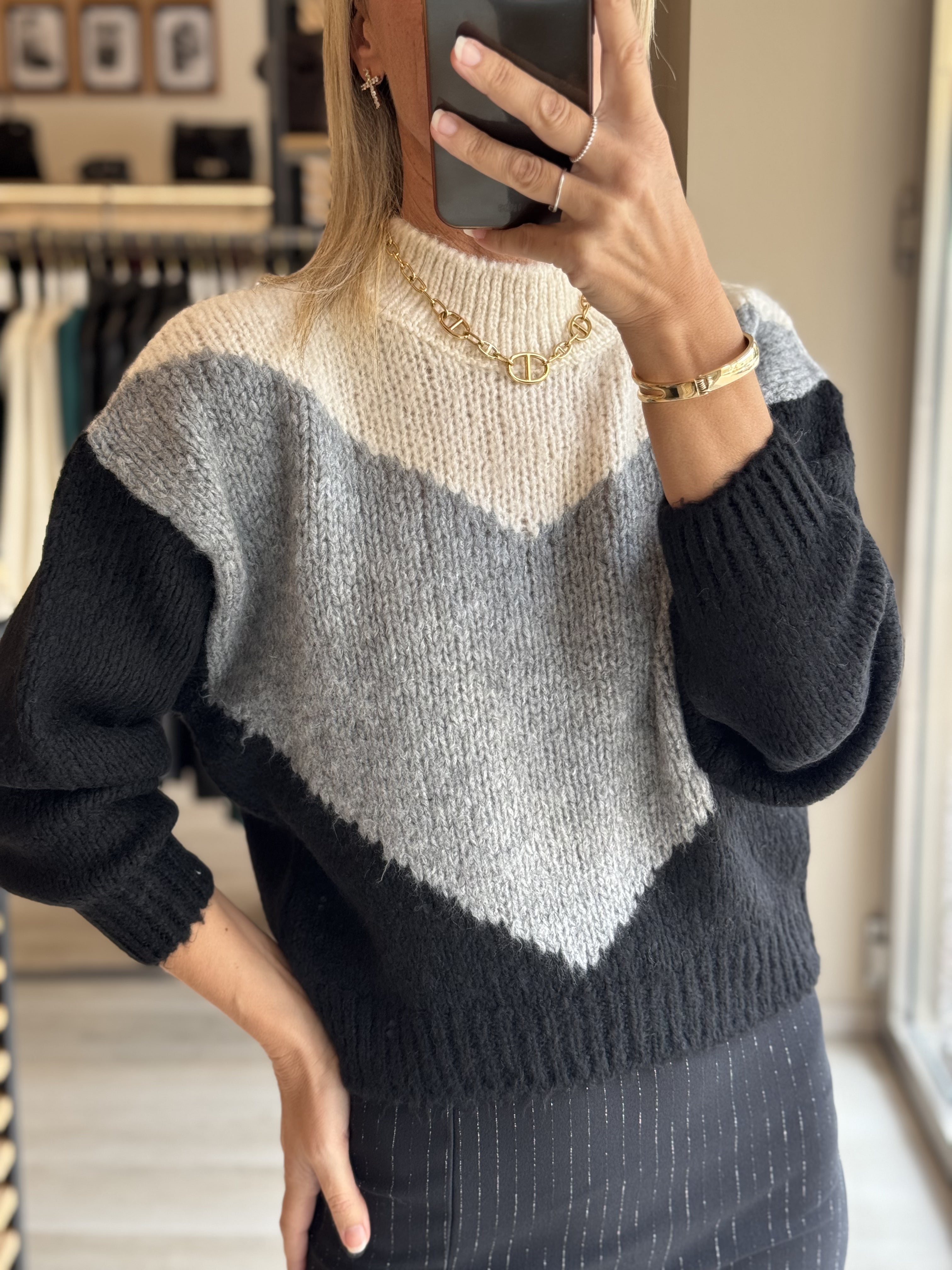 Maglione Color Block