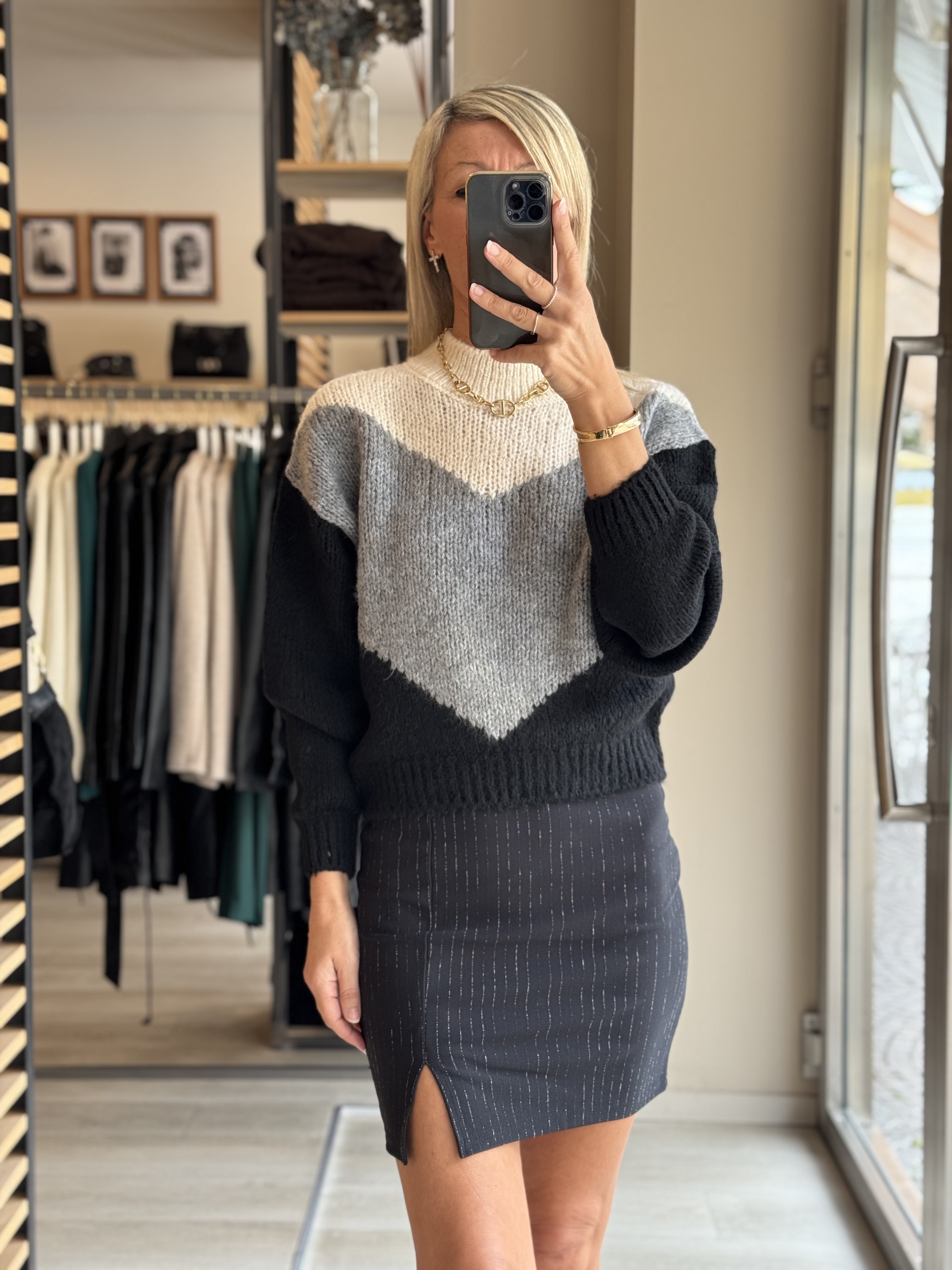 Maglione Color Block