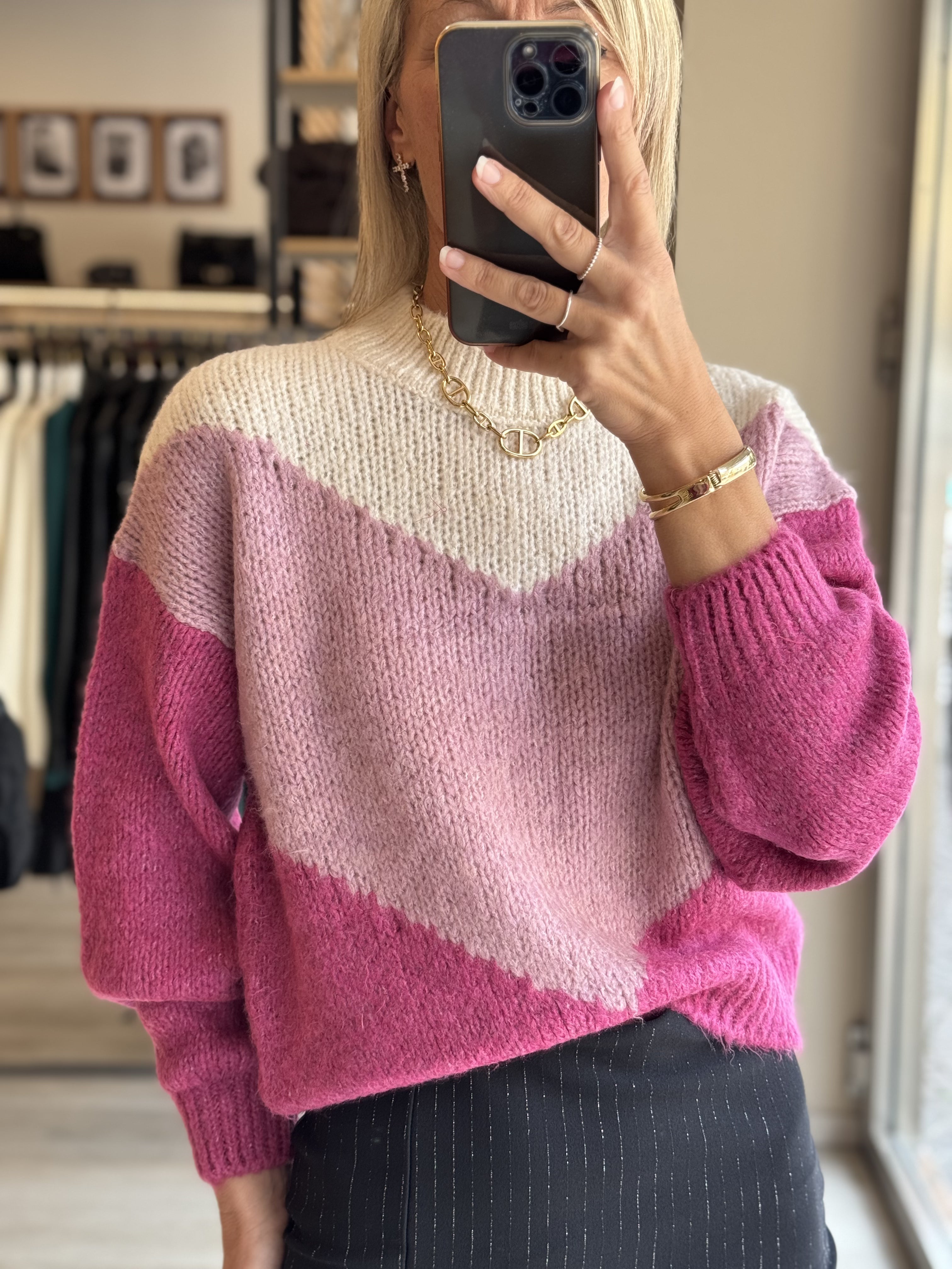 Maglione Color Block