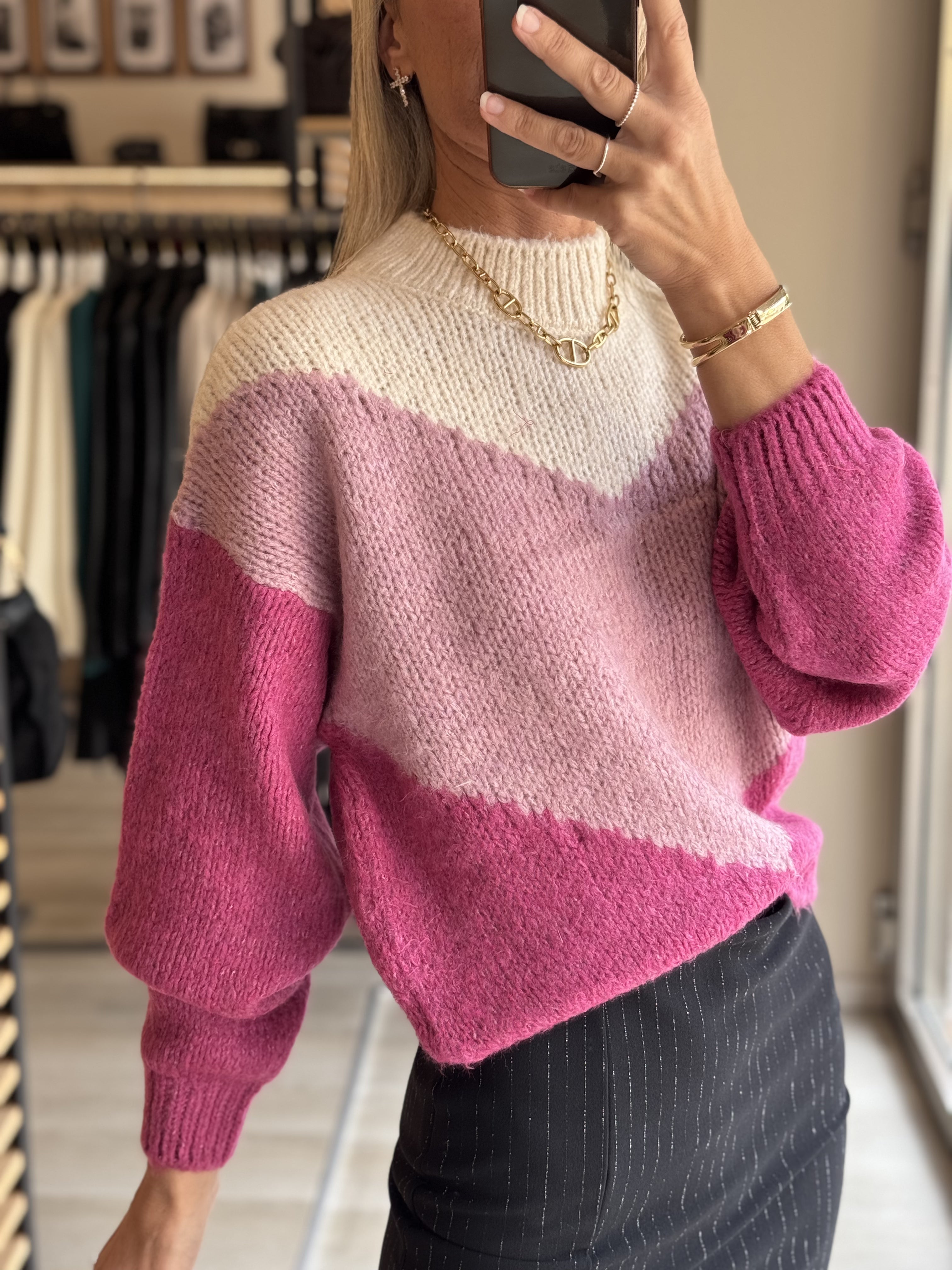 Maglione Color Block