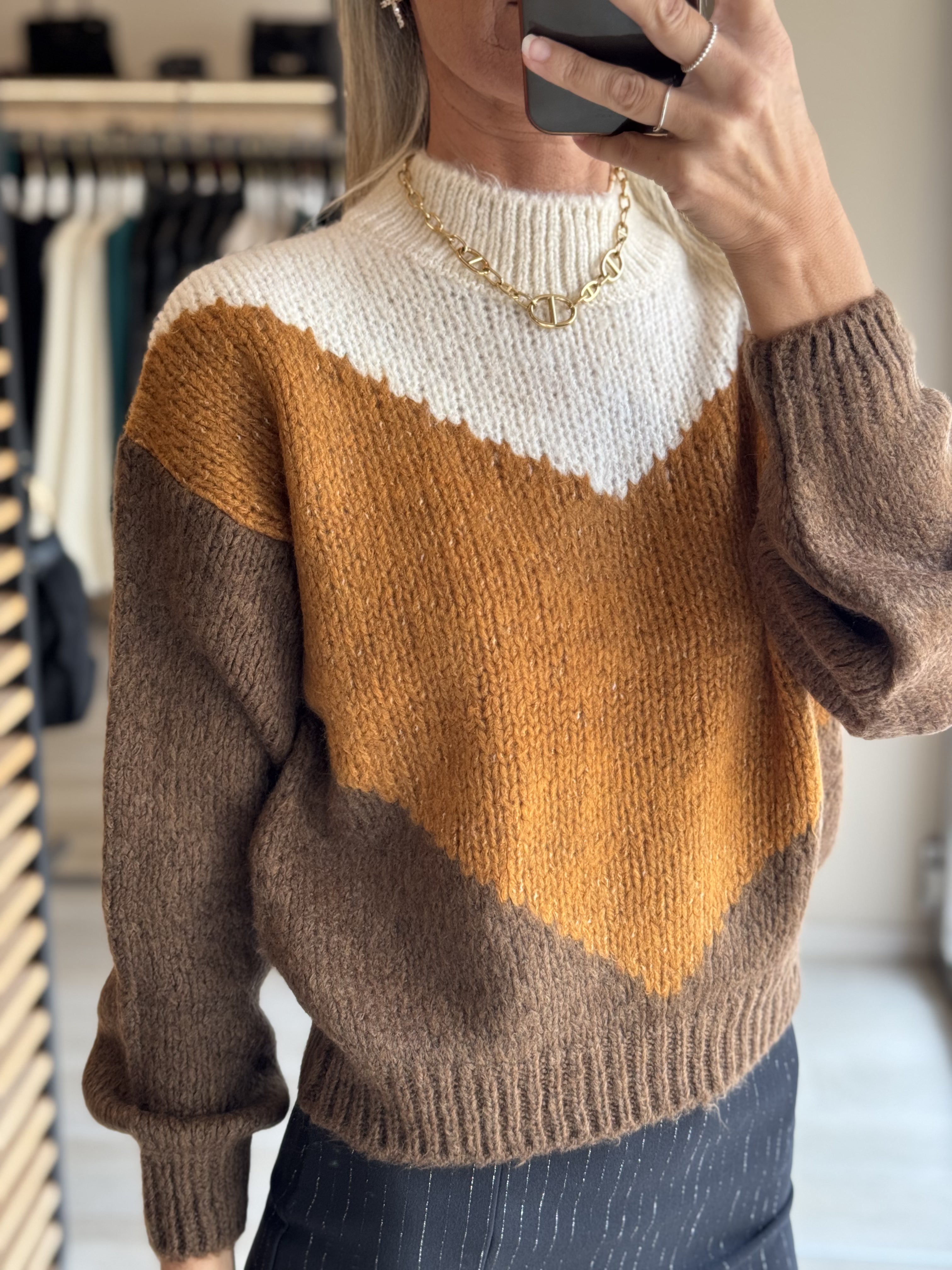 Maglione Color Block