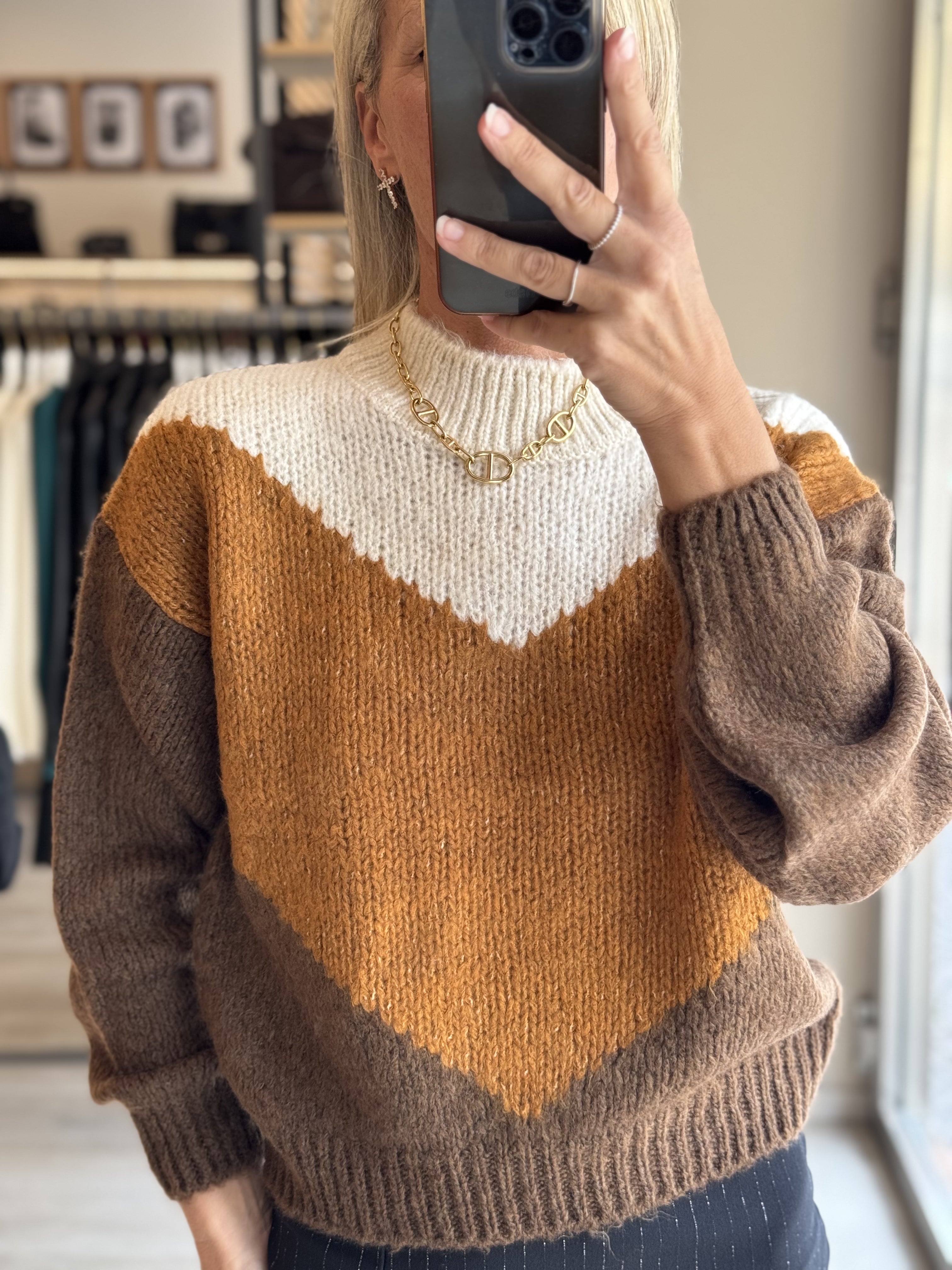 Maglione Color Block