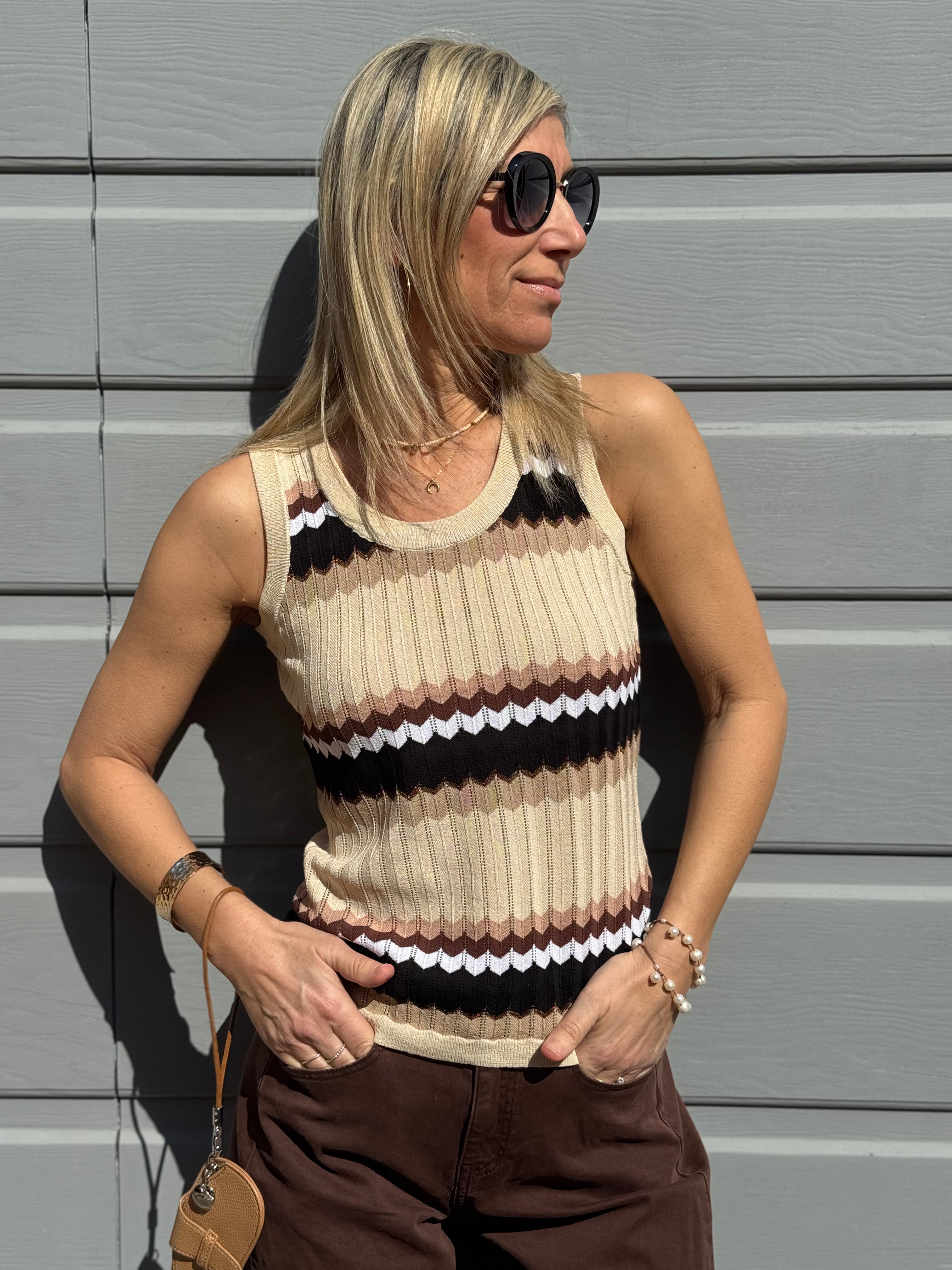 Canotta disegno chevron artigli