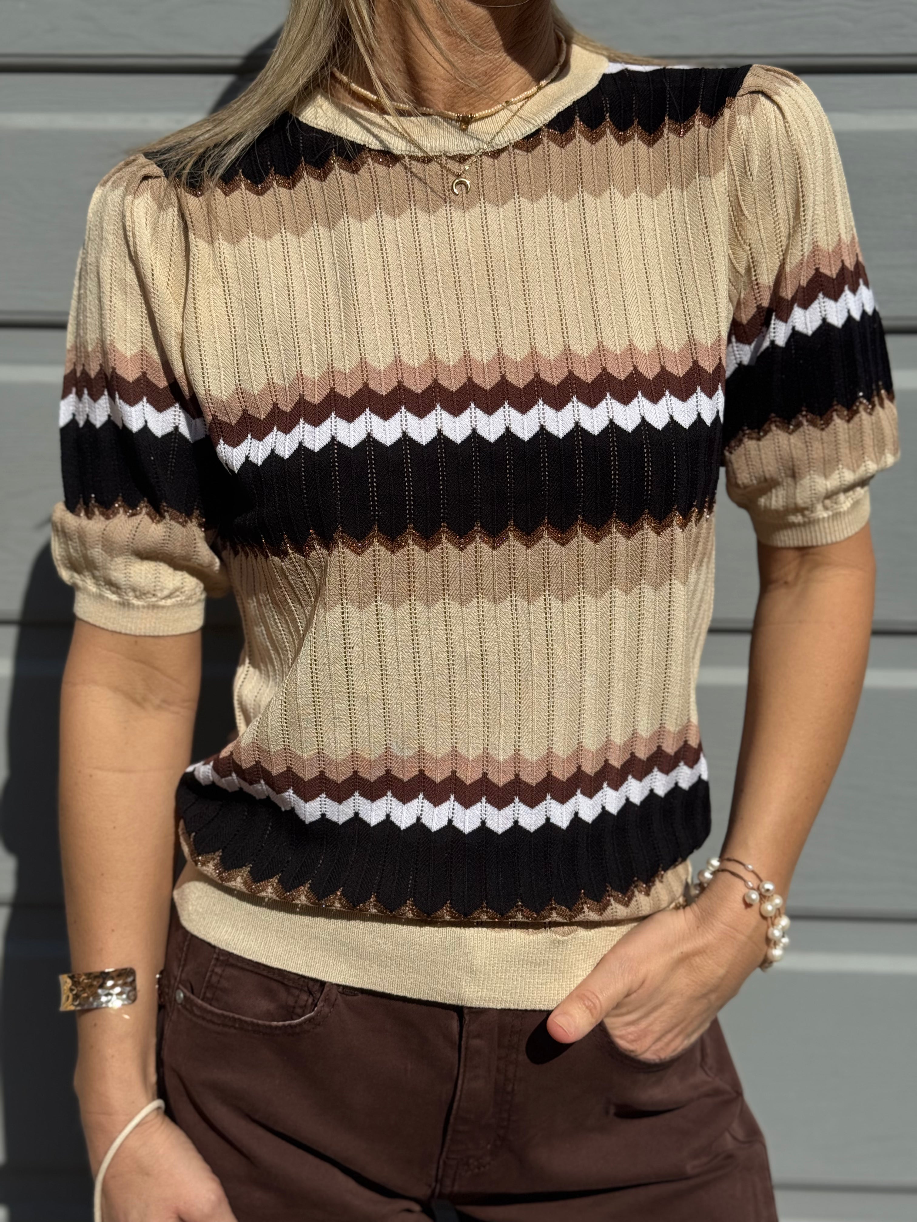 Maglia disegni chevron artigli