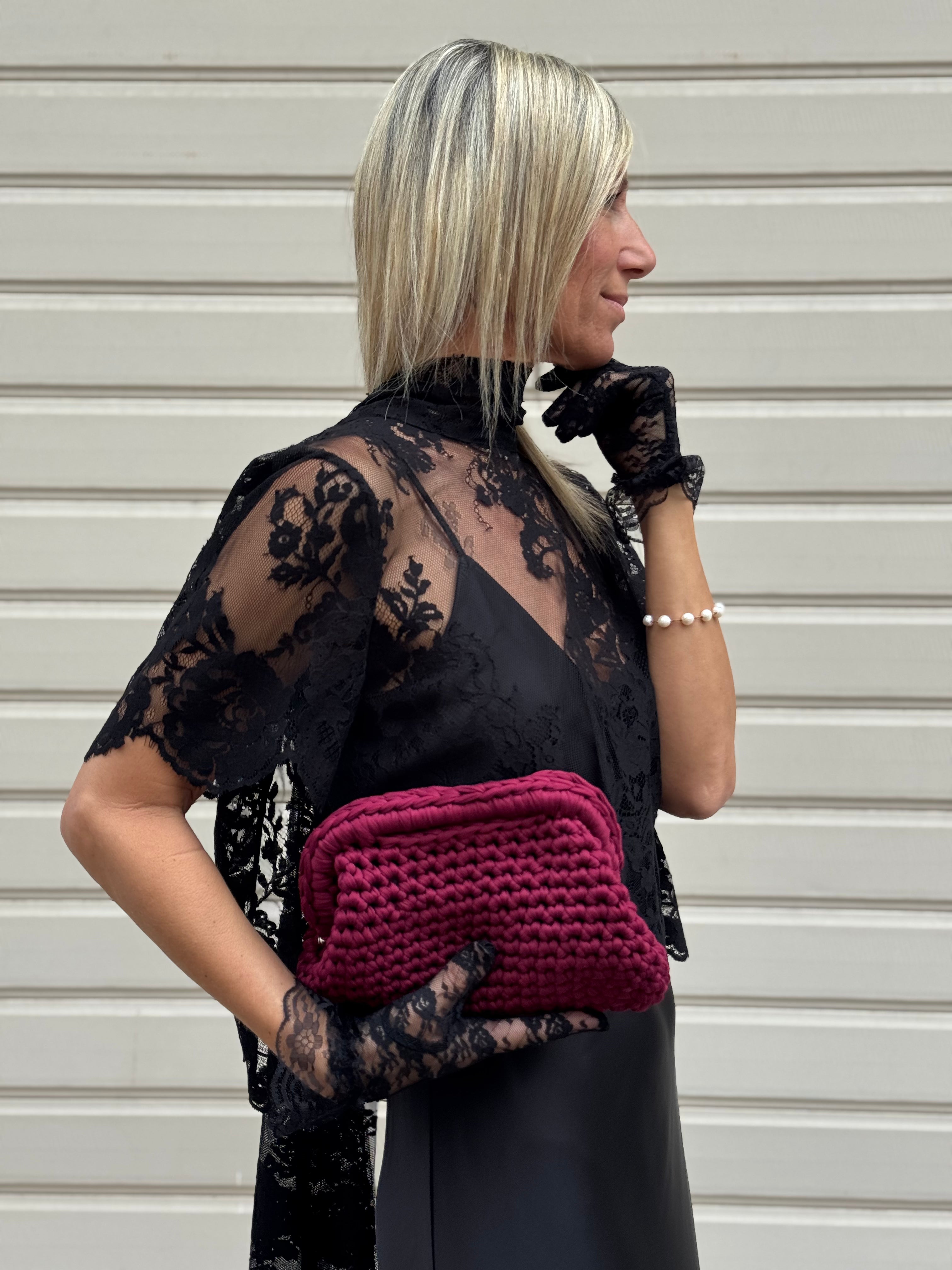 Abito con blusa pizzo