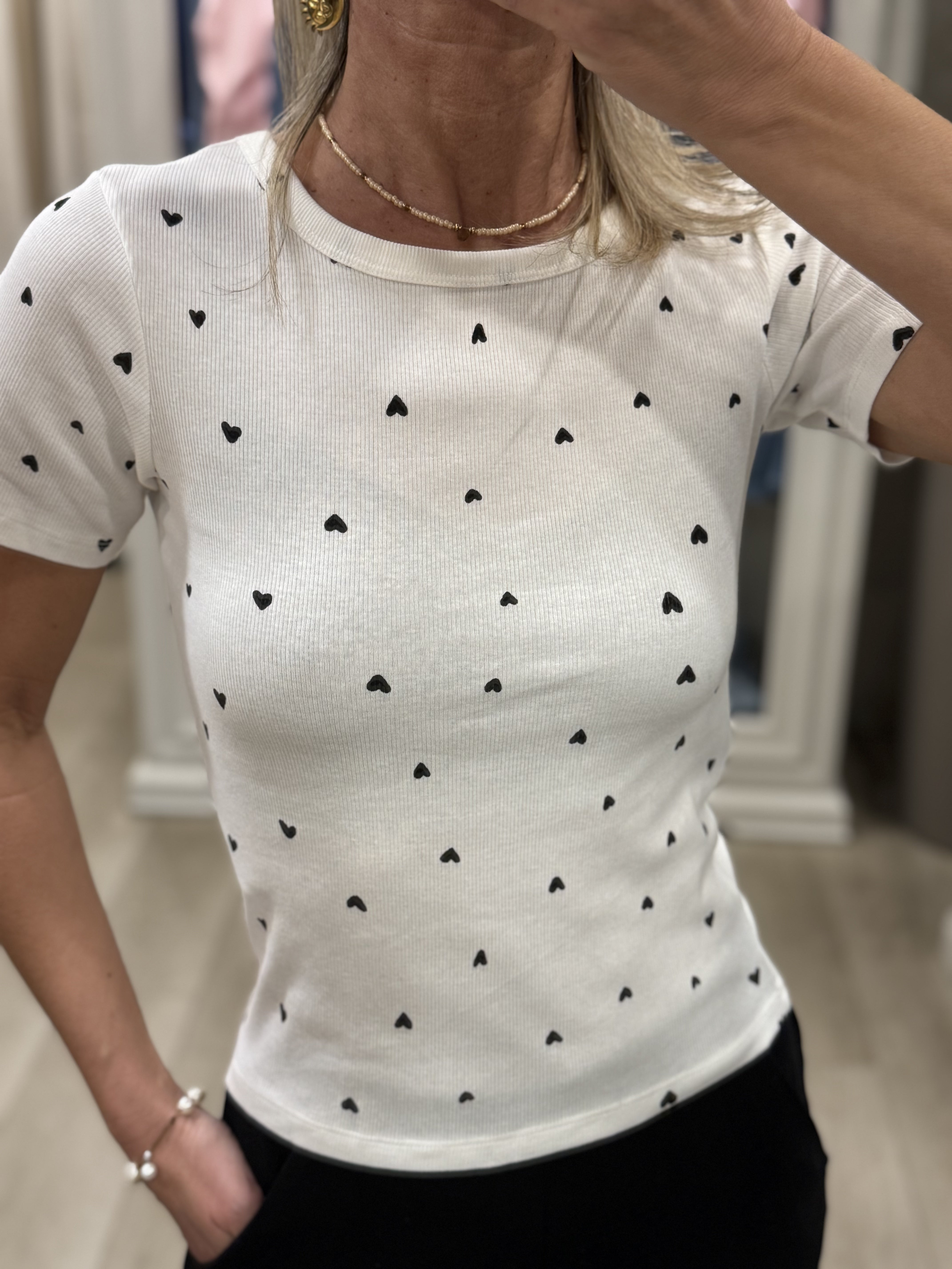 Tshirt Cuori Manica Corta
