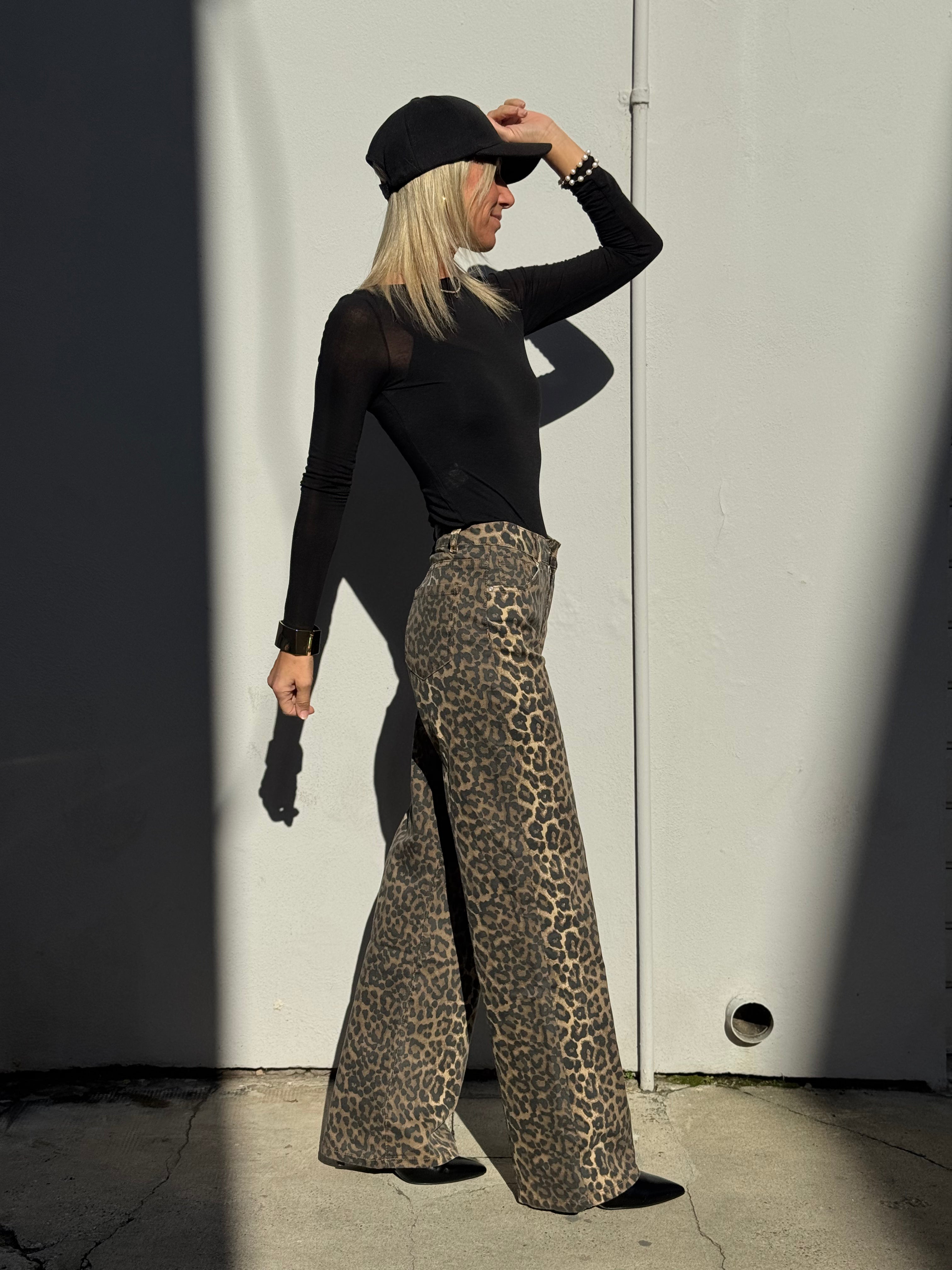 Pantalone jeans maculato