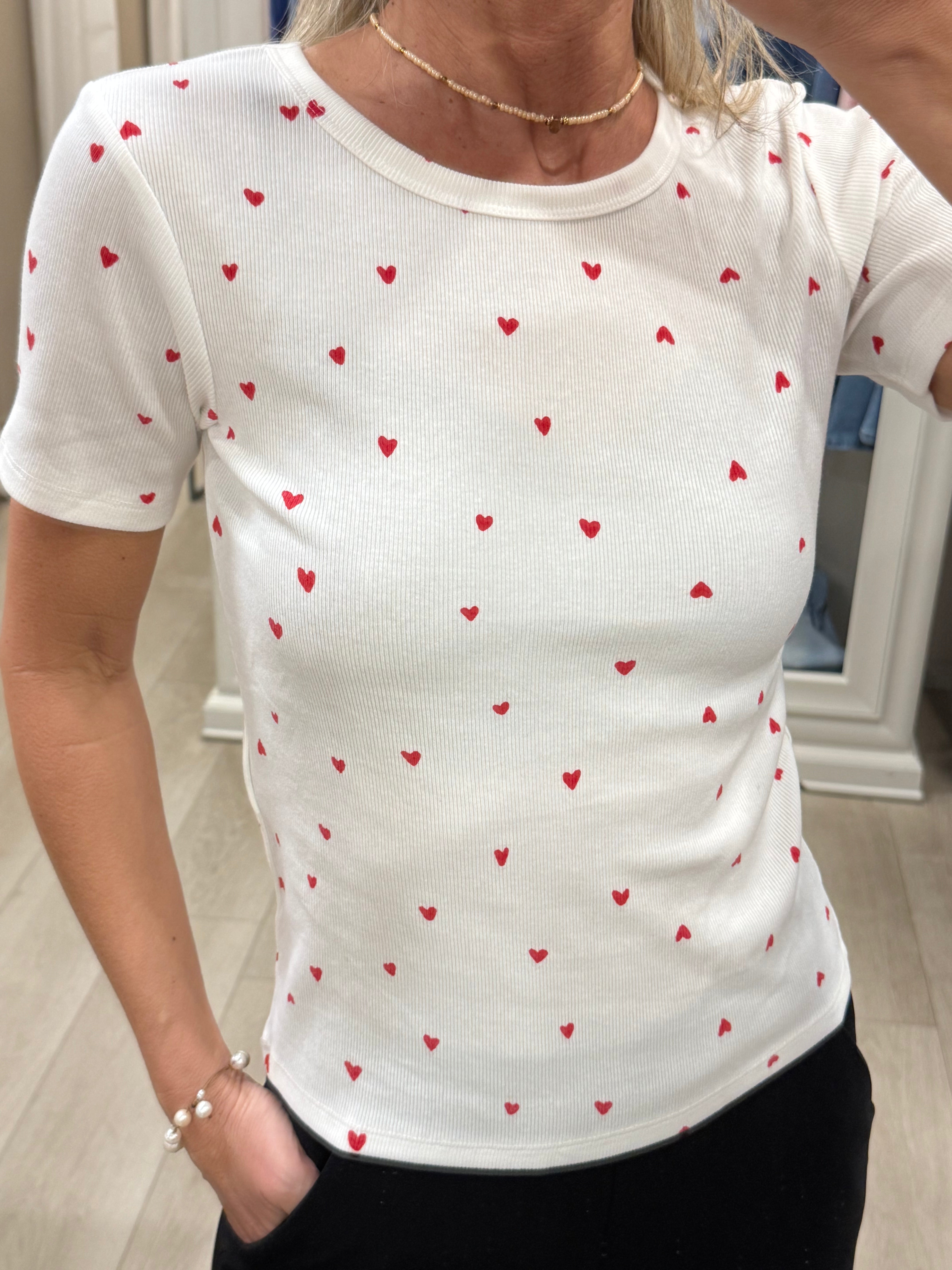 Tshirt Cuori Manica Corta