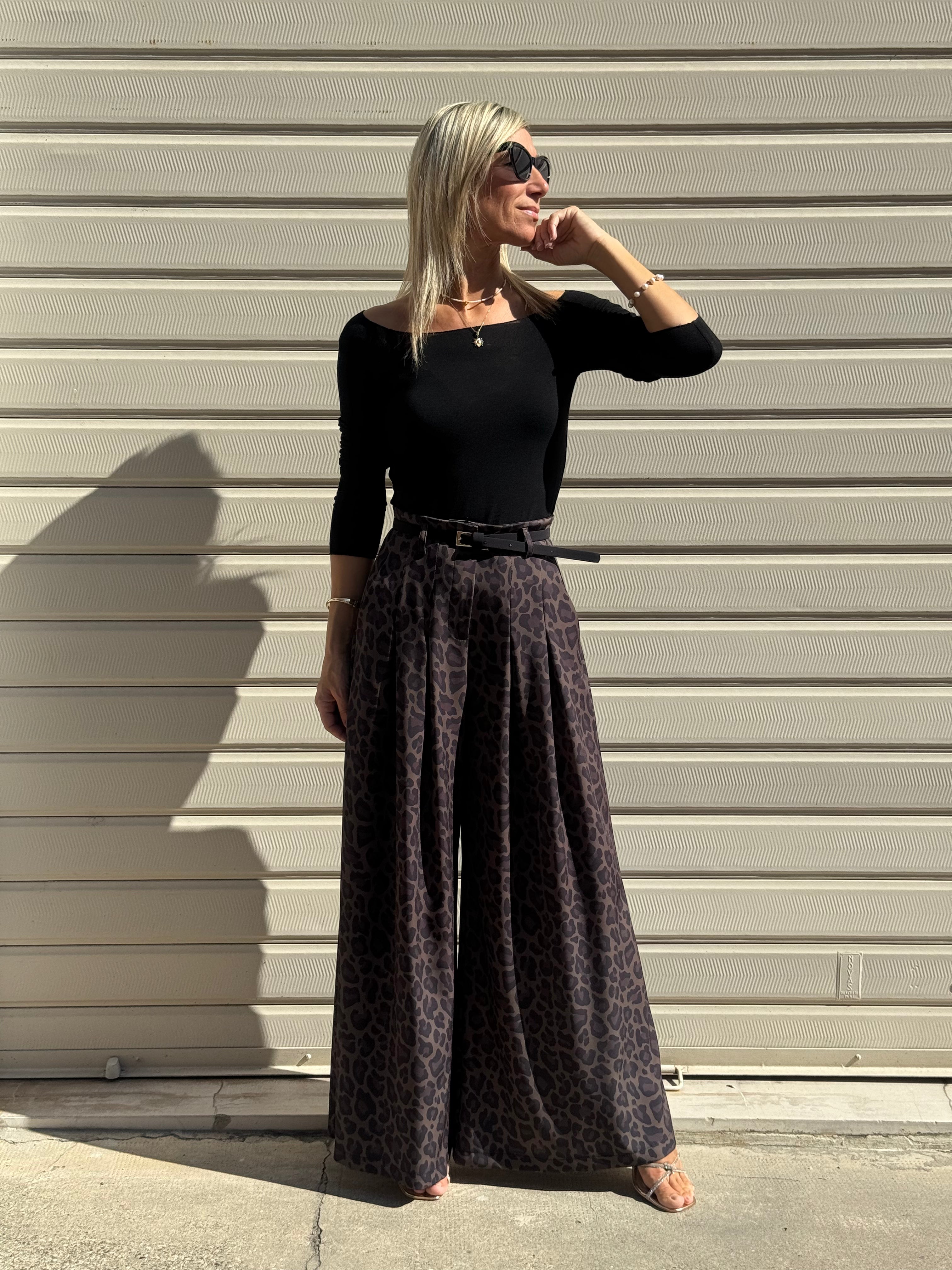 Pantalone maculato caffè