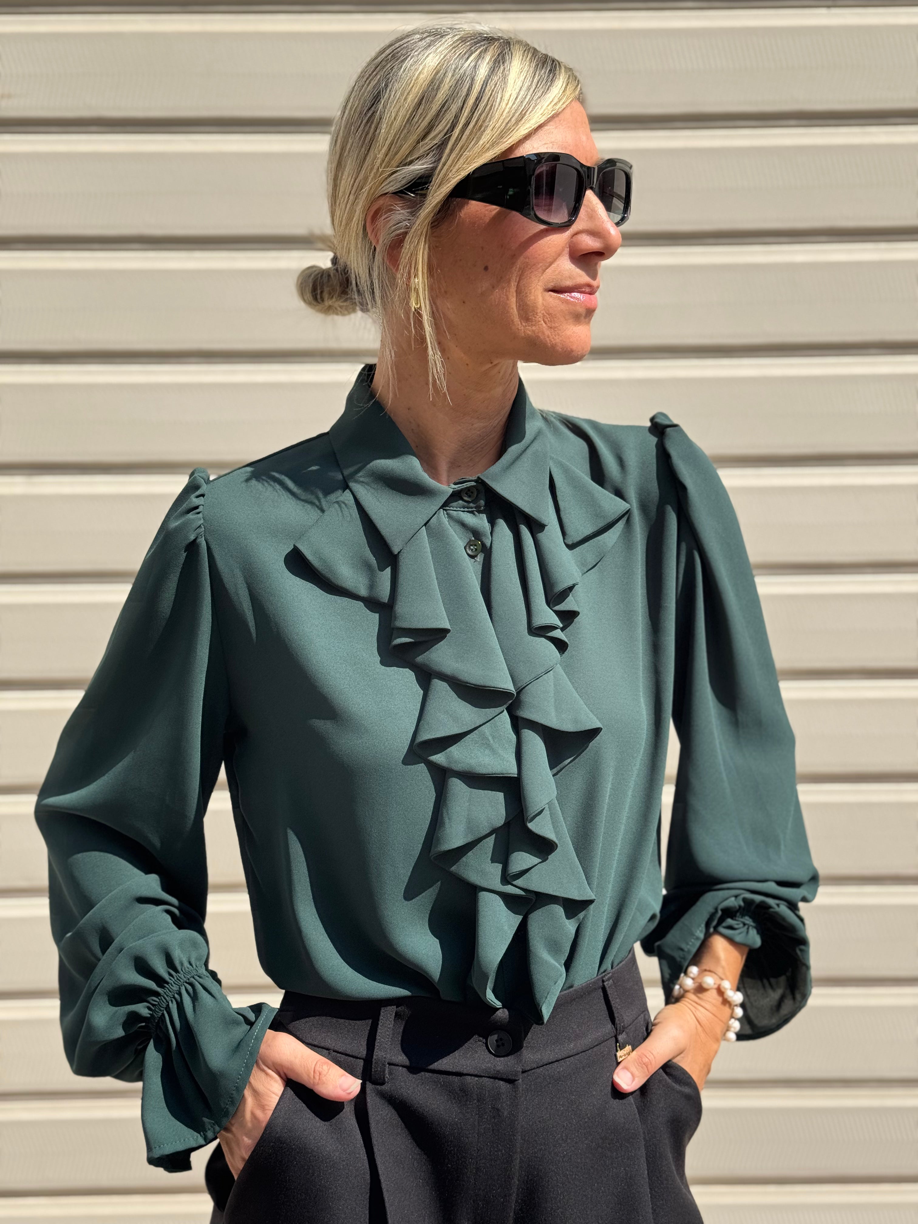 Camicia con rouches artigli