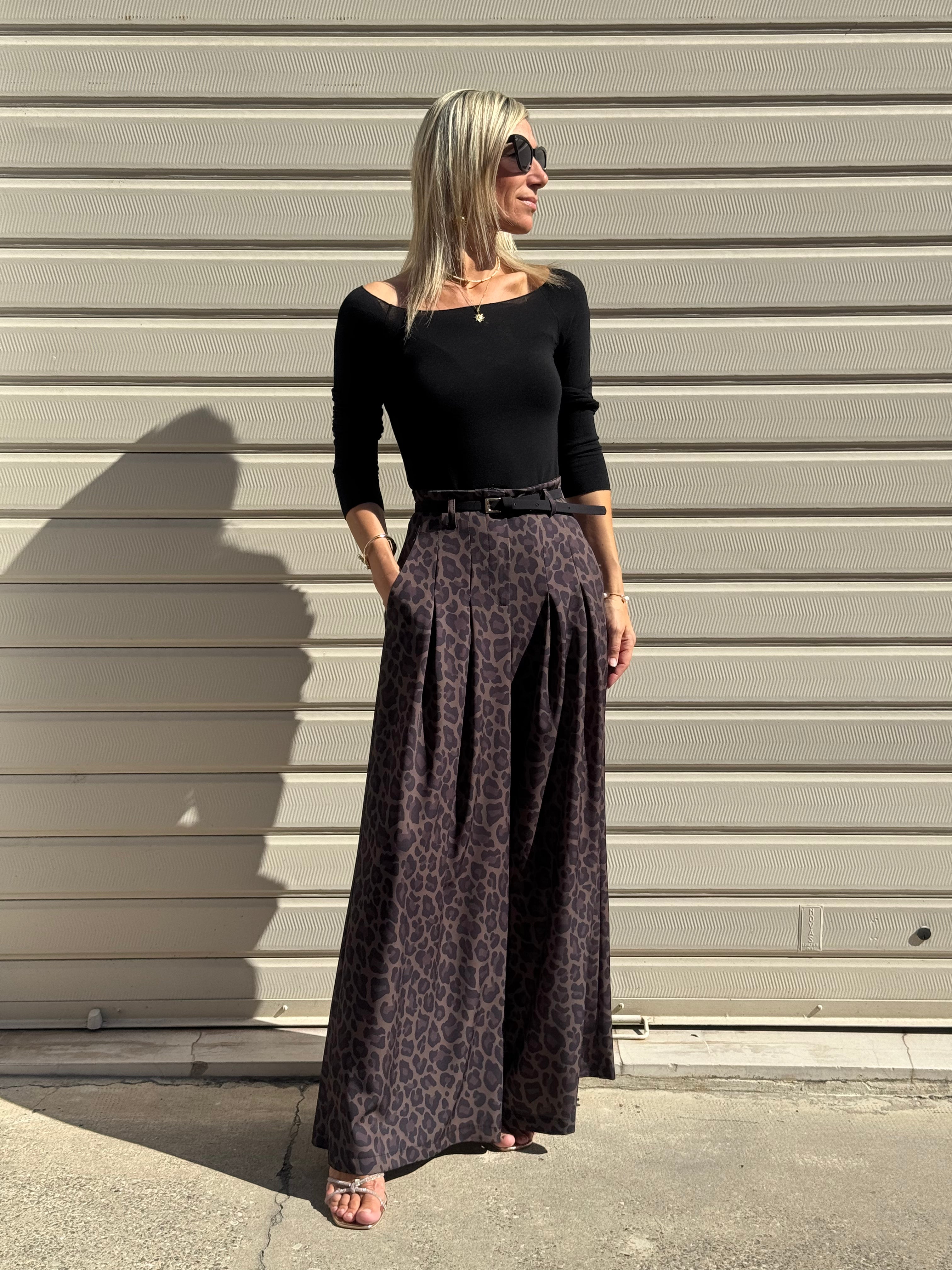 Pantalone maculato caffè